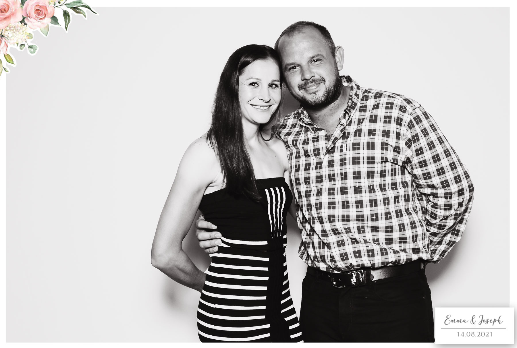 Emma & Joseph - Classic Open Booth (Beauty B&W) | View more photos from the event at gallery.freshbooths.com/u/FreshBooths/Emma-Joseph-Classic-Open-Booth-Beauty-BW