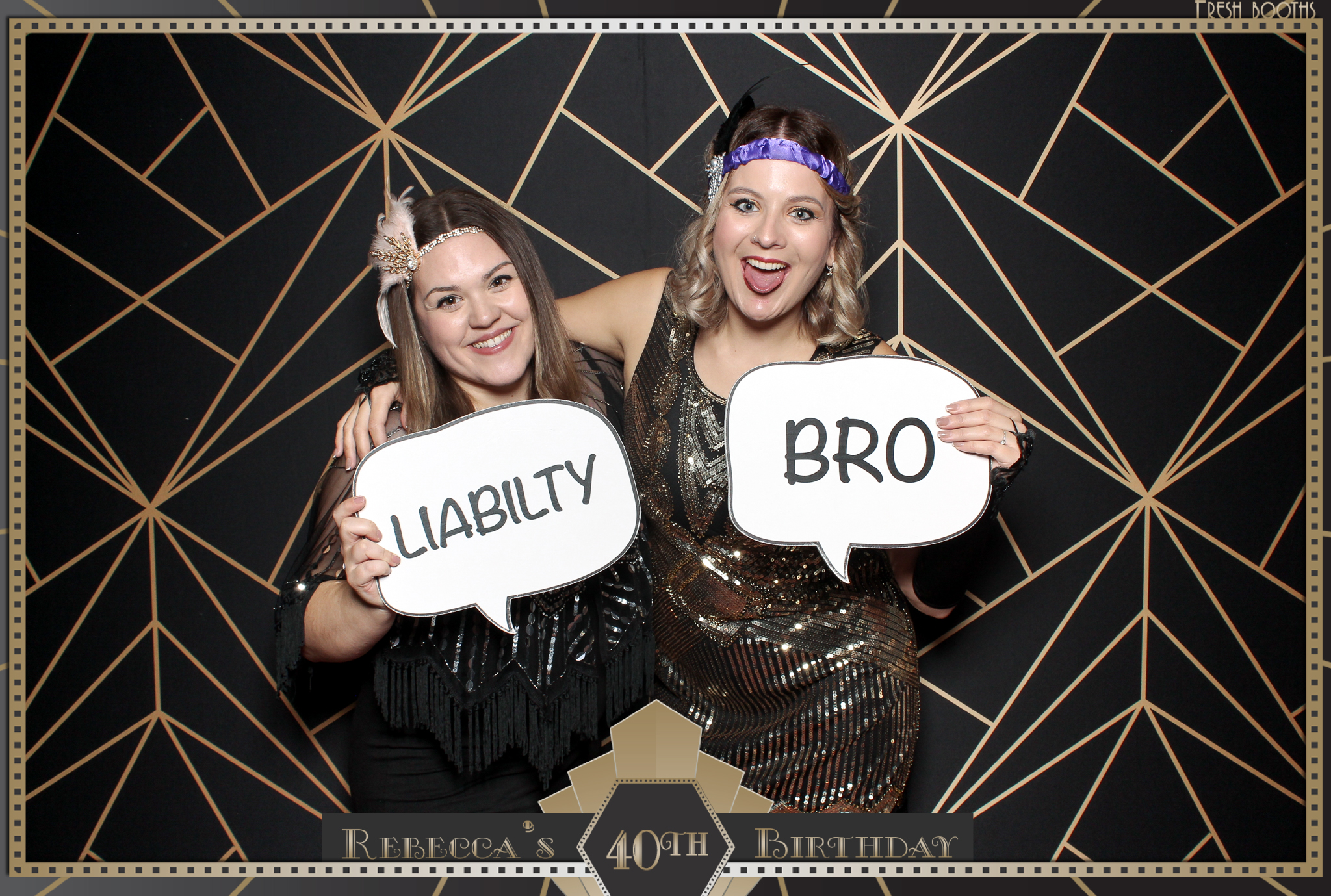 Rebecca's 40th - Classic Open Booth | View more photos from the event at gallery.freshbooths.com/u/FreshBooths/Rebeccas-40th-Classic-Open-Booth