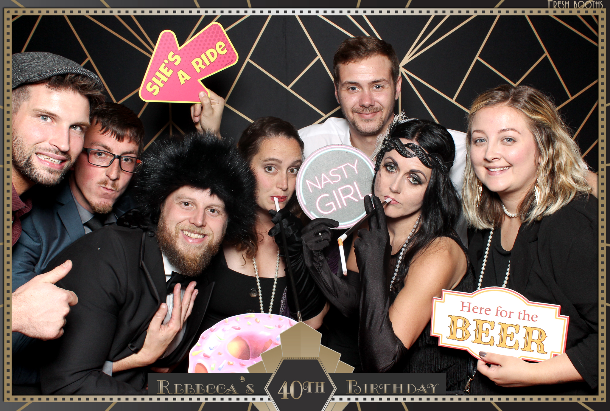 Rebecca's 40th - Classic Open Booth | View more photos from the event at gallery.freshbooths.com/u/FreshBooths/Rebeccas-40th-Classic-Open-Booth