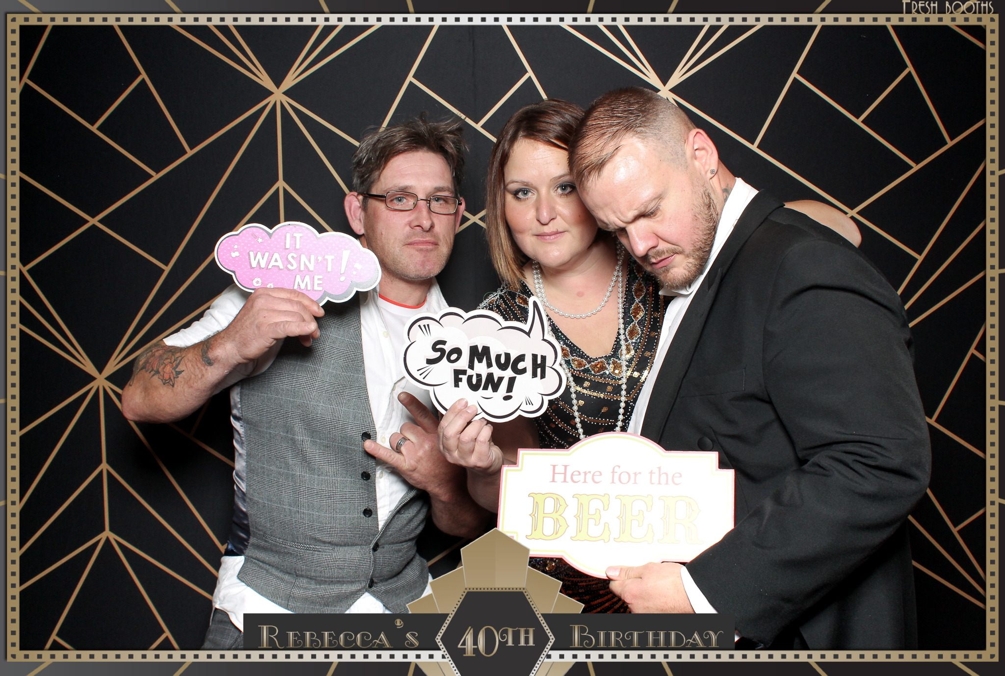 Rebecca's 40th - Classic Open Booth | View more photos from the event at gallery.freshbooths.com/u/FreshBooths/Rebeccas-40th-Classic-Open-Booth