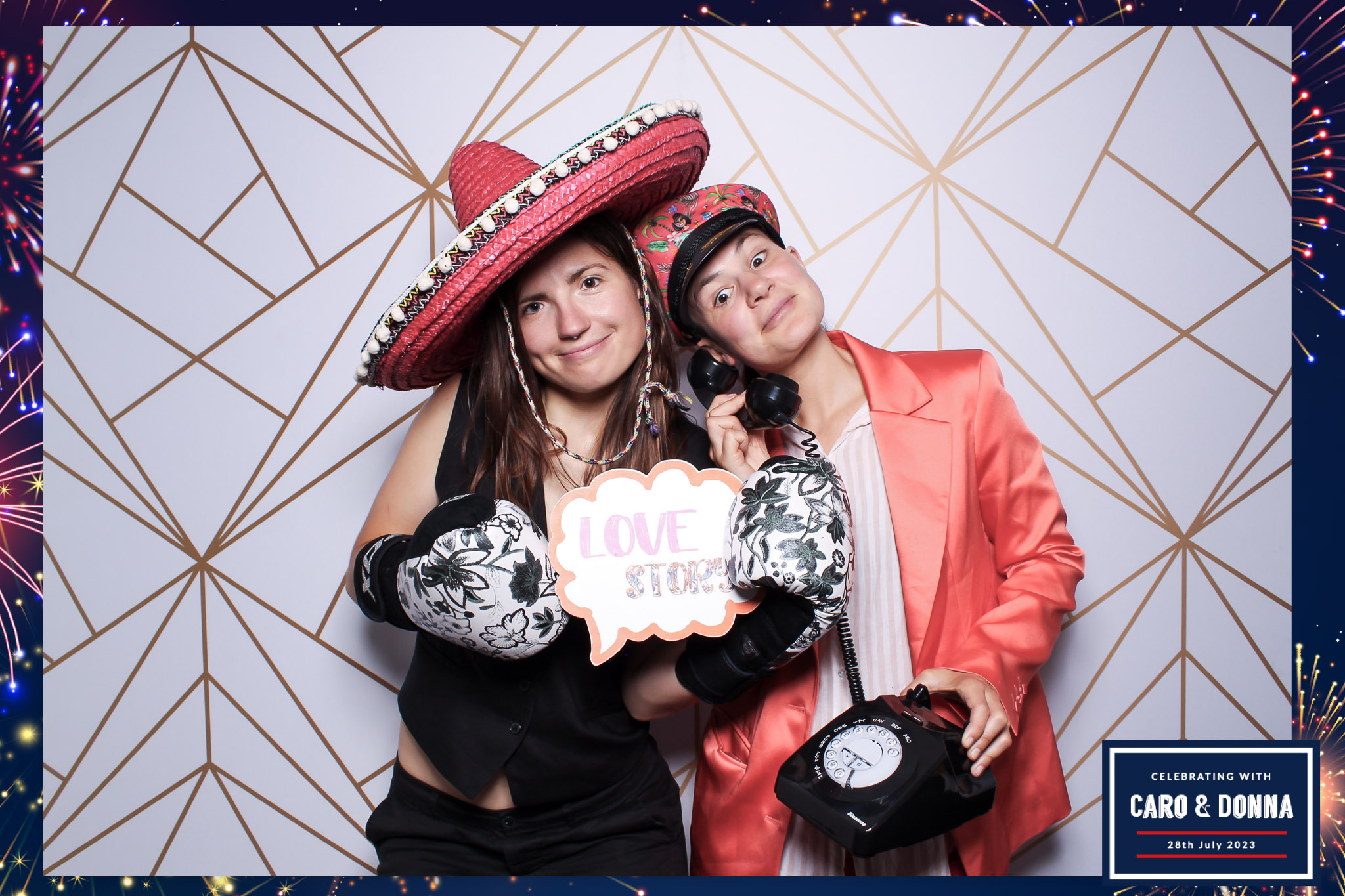 Caro & Donna - Classic Open Booth | View more photos from the event at gallery.freshbooths.com/u/FreshBooths/Caro-Donna-Classic-Open-Booth