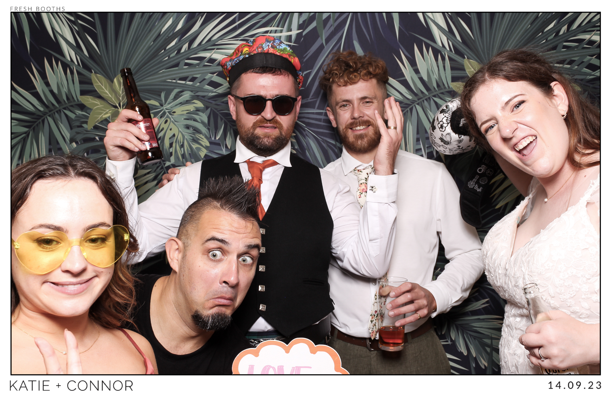 Katie & Connor Wedding - Classic Open Booth | View more photos from the event at gallery.freshbooths.com/u/FreshBooths/Katie-Connor-Wedding-Classic-Open-Booth