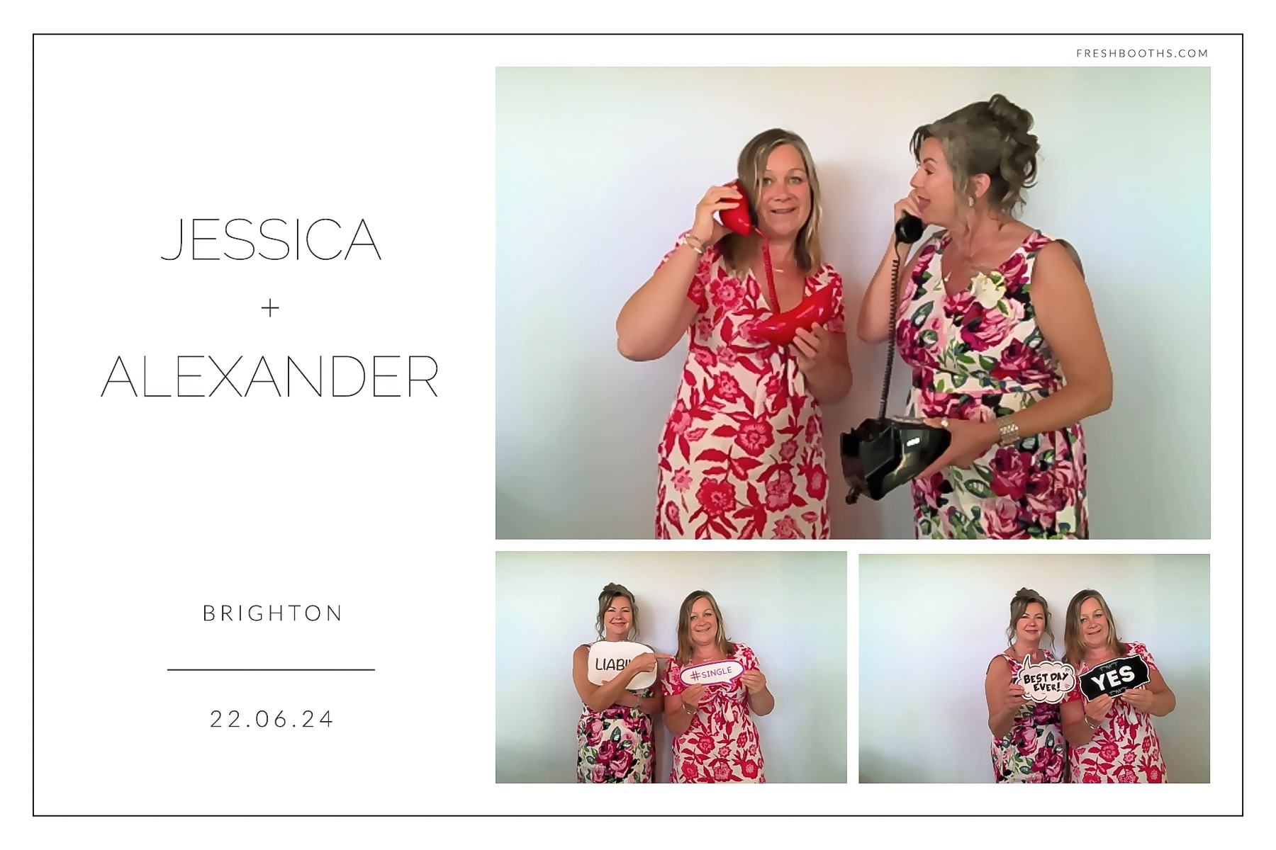 Jessica + Alexandra | View more photos from the event at gallery.freshbooths.com/u/FreshBooths/Jessica-Alexandra