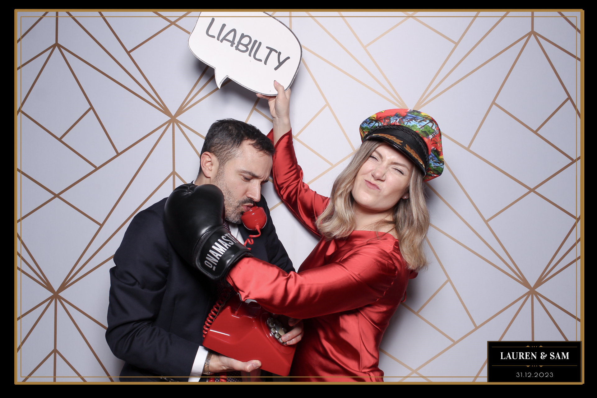Lauren & Sam Wedding NYE | View more photos from the event at gallery.freshbooths.com/u/FreshBooths/Lauren-Sam-Wedding-NYE