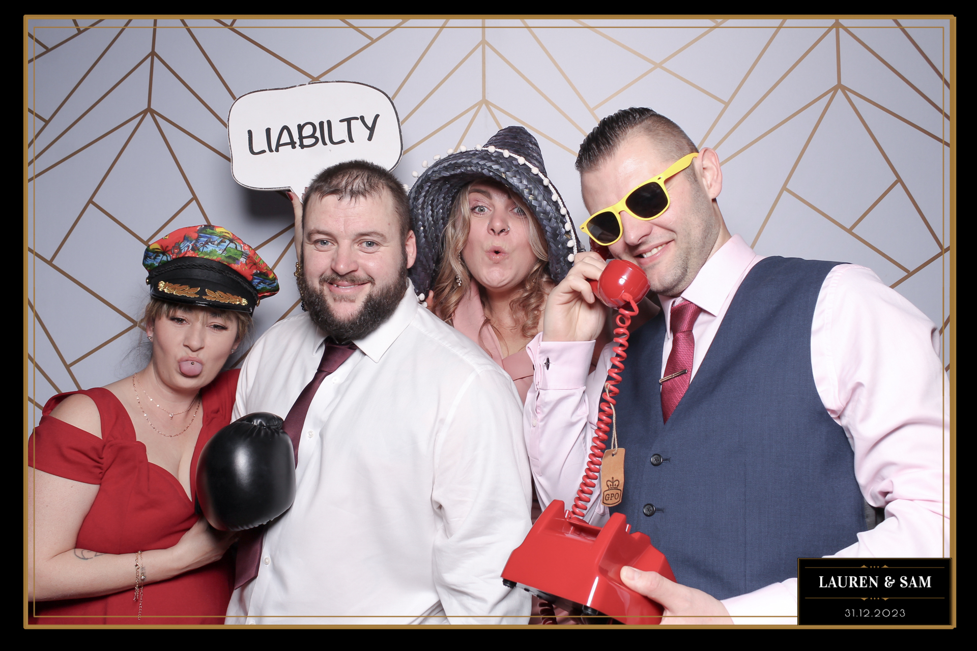 Lauren & Sam Wedding NYE | View more photos from the event at gallery.freshbooths.com/u/FreshBooths/Lauren-Sam-Wedding-NYE