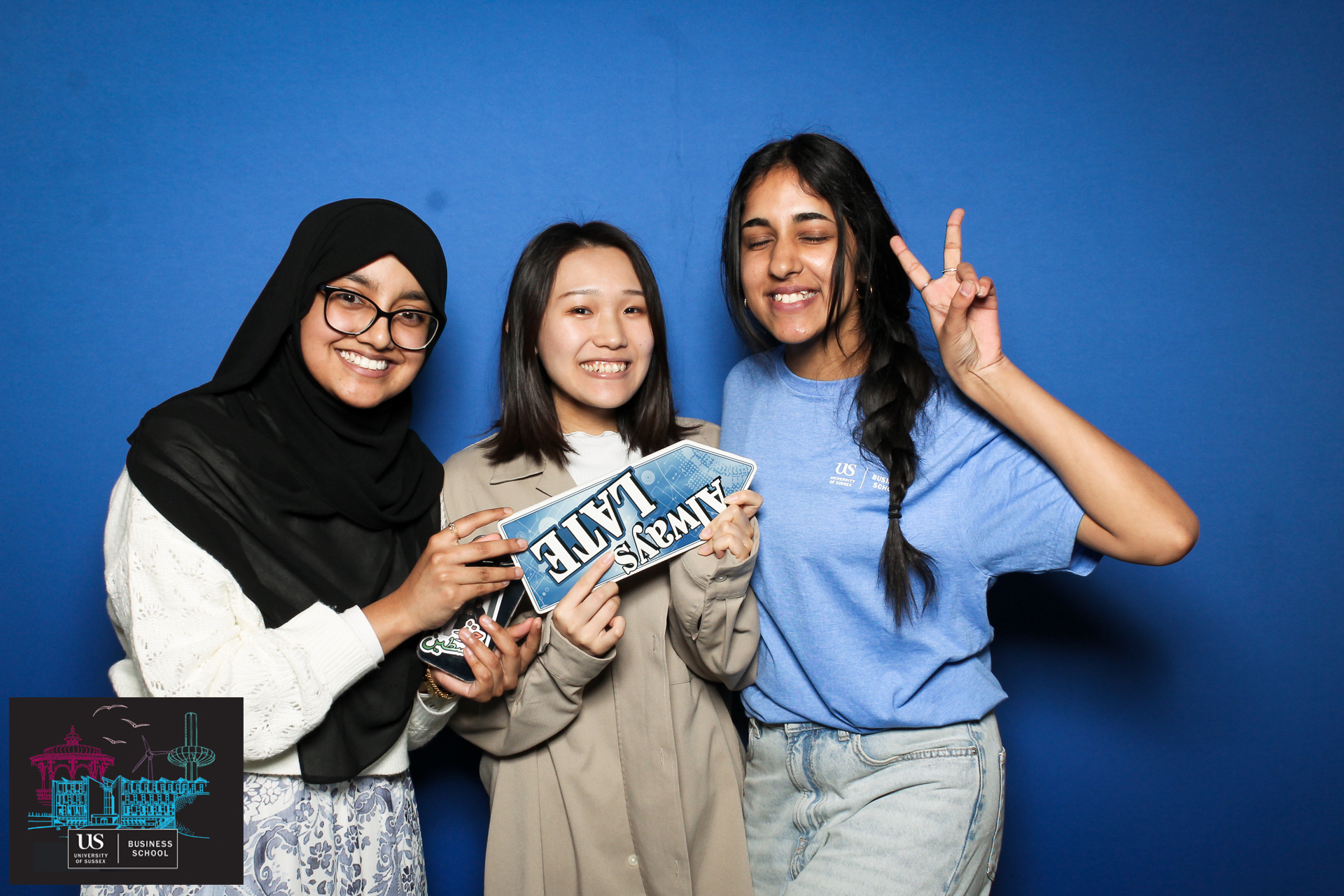 Sussex Business School Welcome Party 2024 - Classic Open Booth | View more photos from the event at gallery.freshbooths.com/u/FreshBooths/Sussex-Business-School-Welcome-Party-2024-Classic-Open-Booth