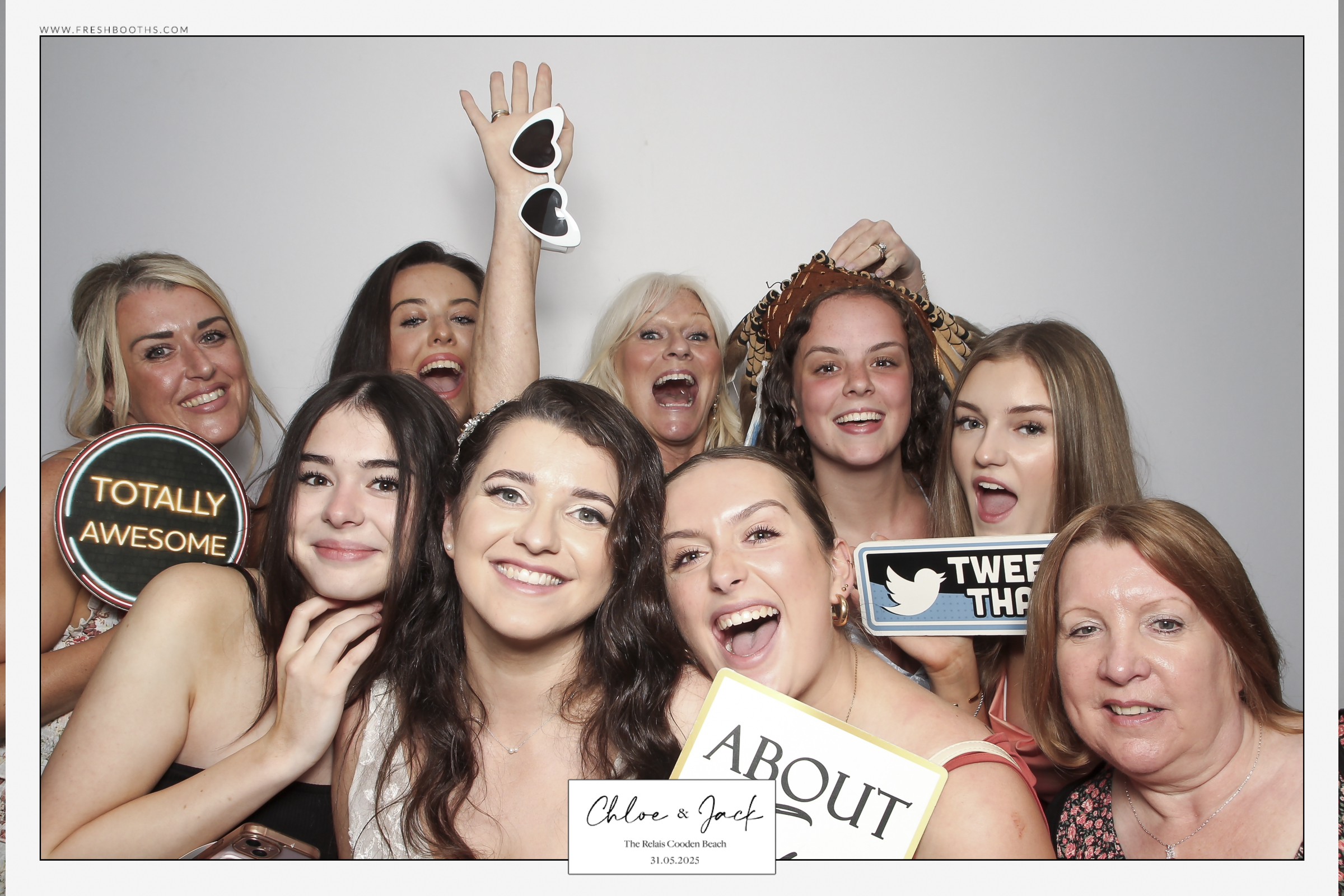 Chloe & Jack Wedding - Classic Open Booth | View more photos from the event at gallery.freshbooths.com/u/FreshBooths/Chloe-Jack-Wedding-Classic-Open-Booth