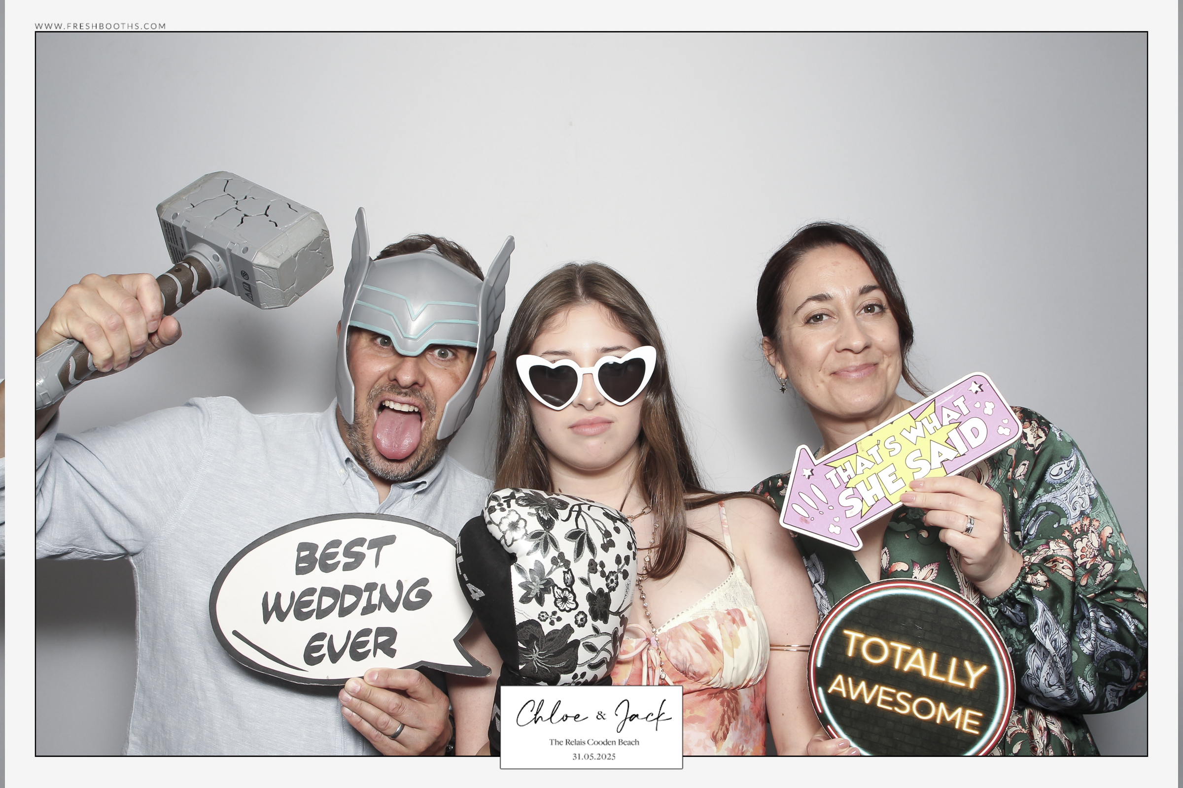 Chloe & Jack Wedding - Classic Open Booth | View more photos from the event at gallery.freshbooths.com/u/FreshBooths/Chloe-Jack-Wedding-Classic-Open-Booth