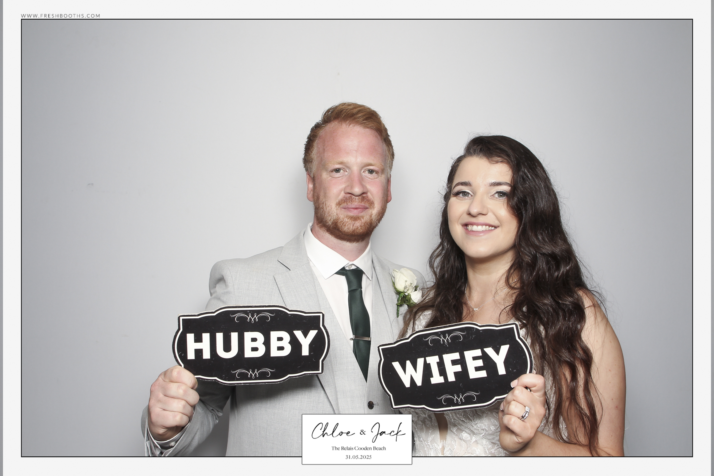 Chloe & Jack Wedding - Classic Open Booth | View more photos from the event at gallery.freshbooths.com/u/FreshBooths/Chloe-Jack-Wedding-Classic-Open-Booth