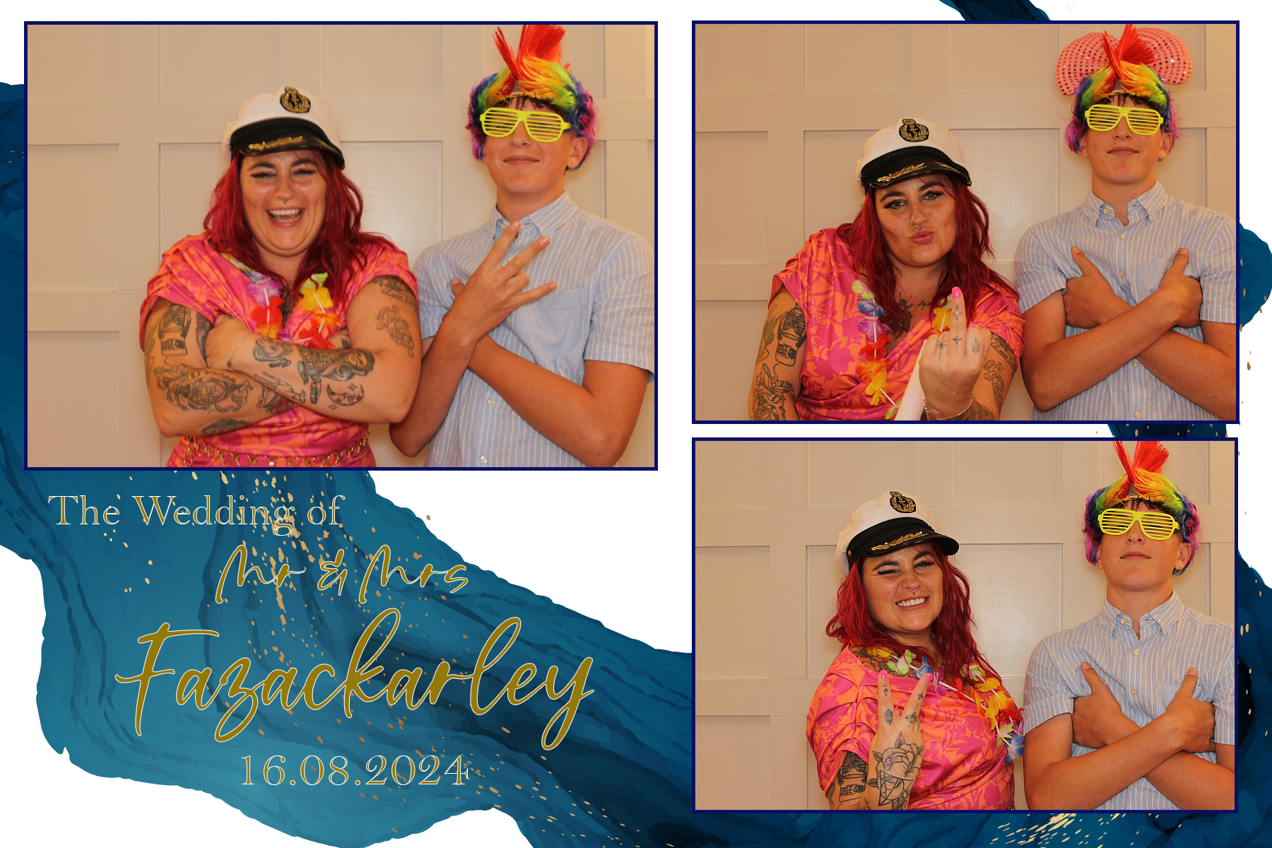 Mr & Mrs Fazackarley | View more photos from the event at gallery.funbooth.uk.com/u/FunboothLTD1/Mr-Mrs-Fazackarley