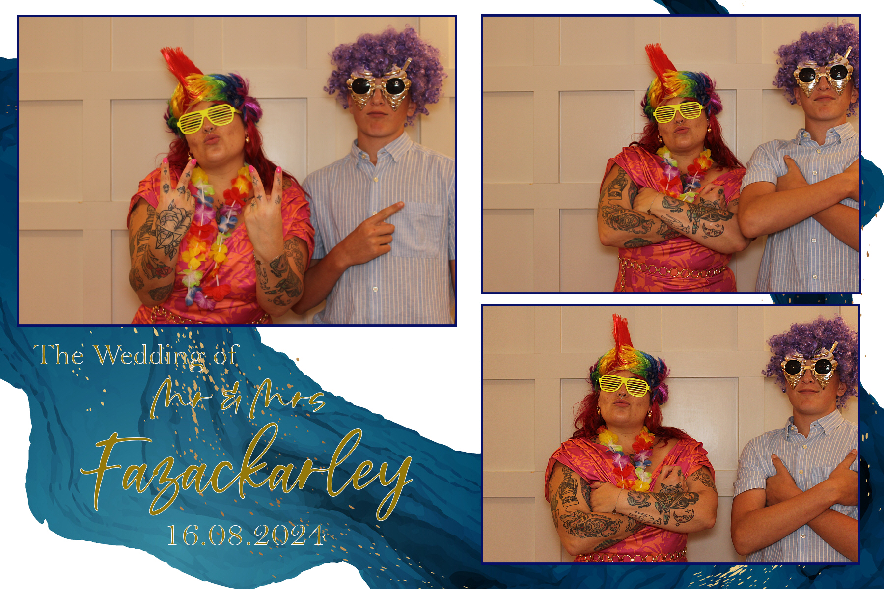 Mr & Mrs Fazackarley | View more photos from the event at gallery.funbooth.uk.com/u/FunboothLTD1/Mr-Mrs-Fazackarley