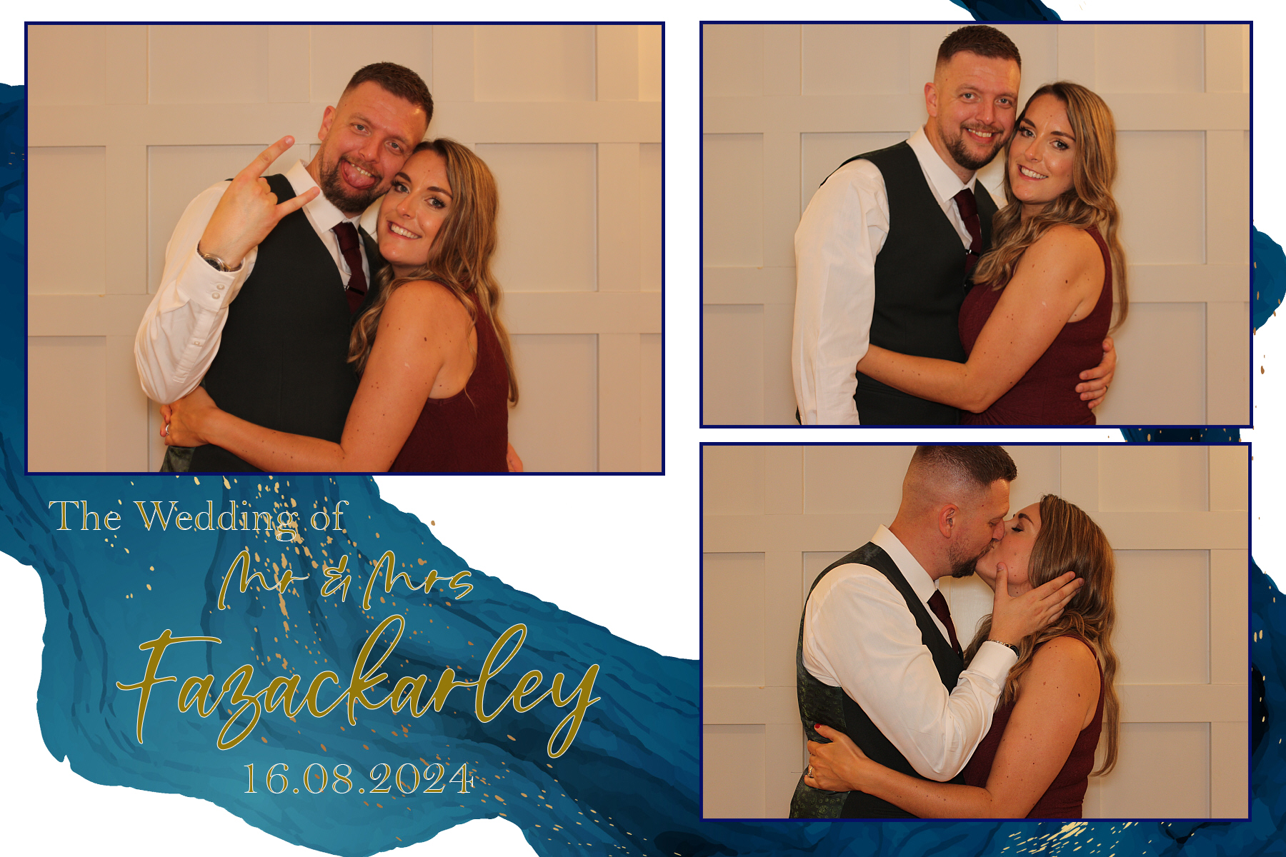 Mr & Mrs Fazackarley | View more photos from the event at gallery.funbooth.uk.com/u/FunboothLTD1/Mr-Mrs-Fazackarley