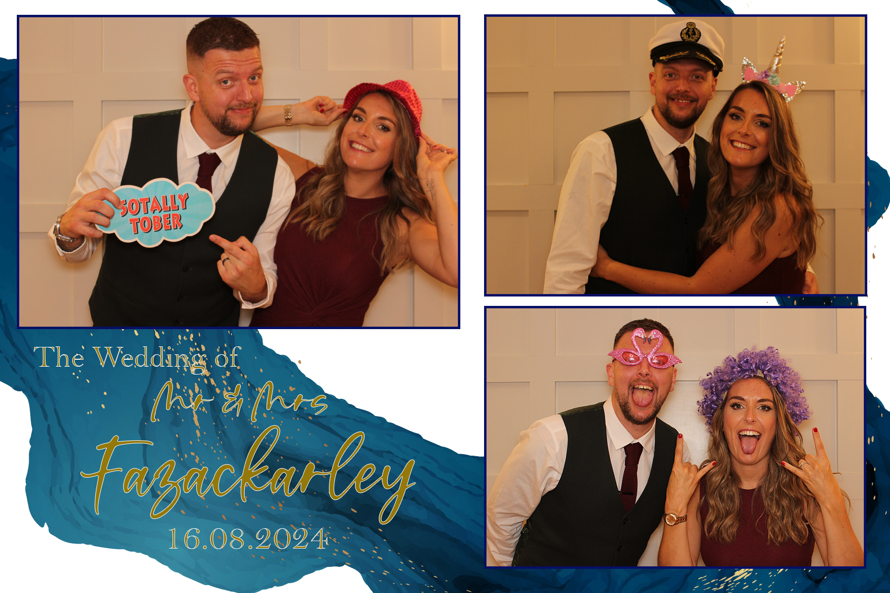 Mr & Mrs Fazackarley | View more photos from the event at gallery.funbooth.uk.com/u/FunboothLTD1/Mr-Mrs-Fazackarley