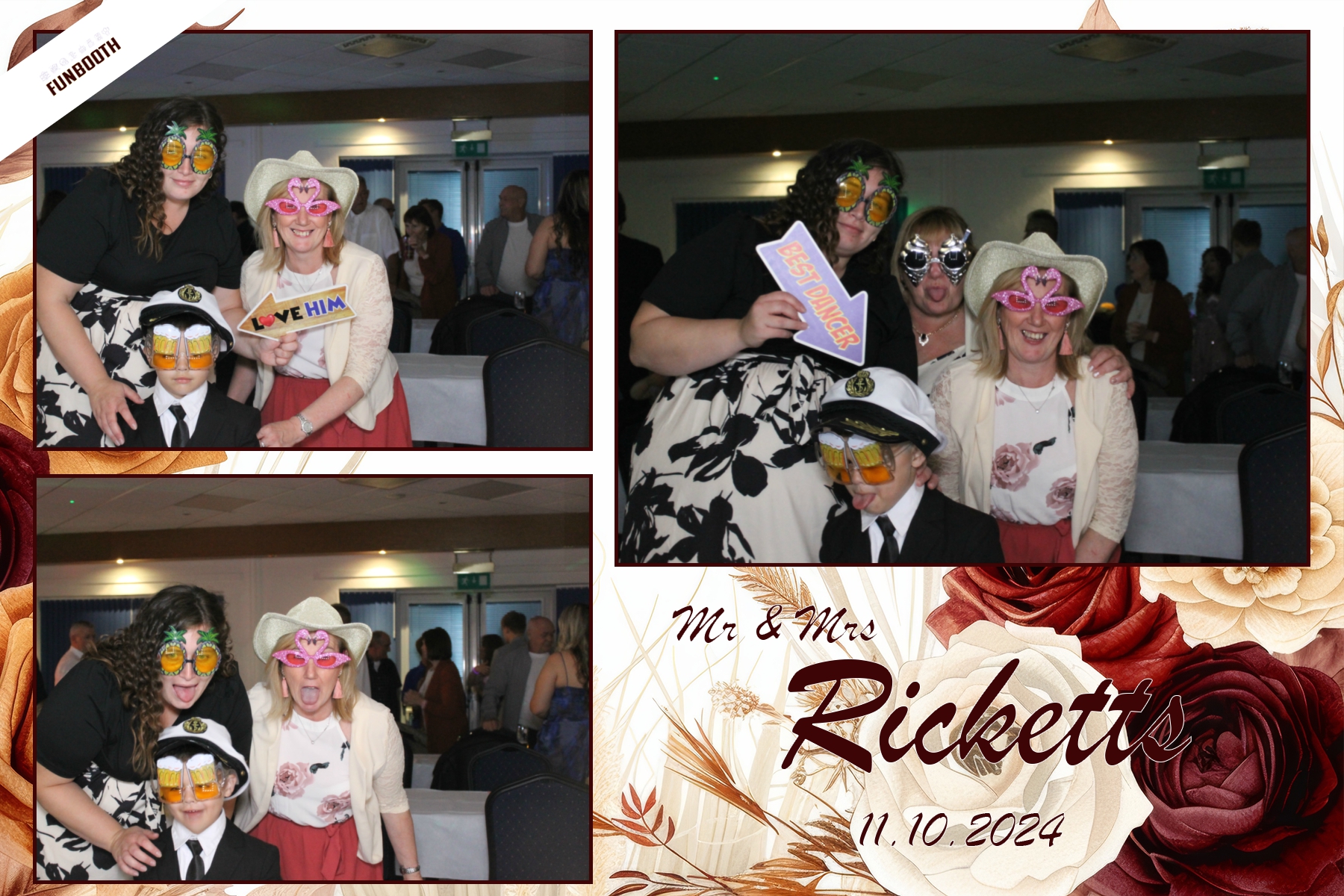 Mr & Mrs Ricketts | View more photos from the event at gallery.funbooth.uk.com/u/FunboothLTD1/Mr-Mrs-Ricketts
