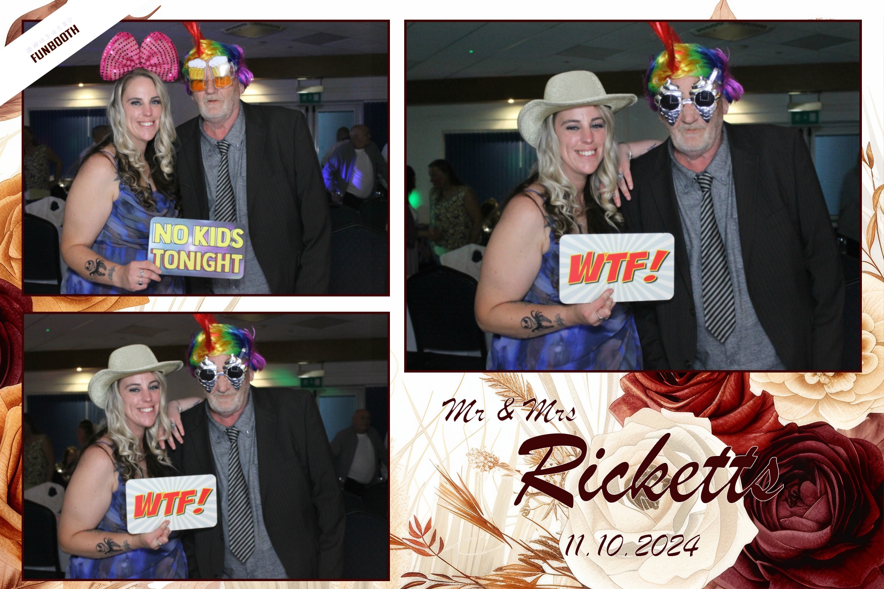 Mr & Mrs Ricketts | View more photos from the event at gallery.funbooth.uk.com/u/FunboothLTD1/Mr-Mrs-Ricketts