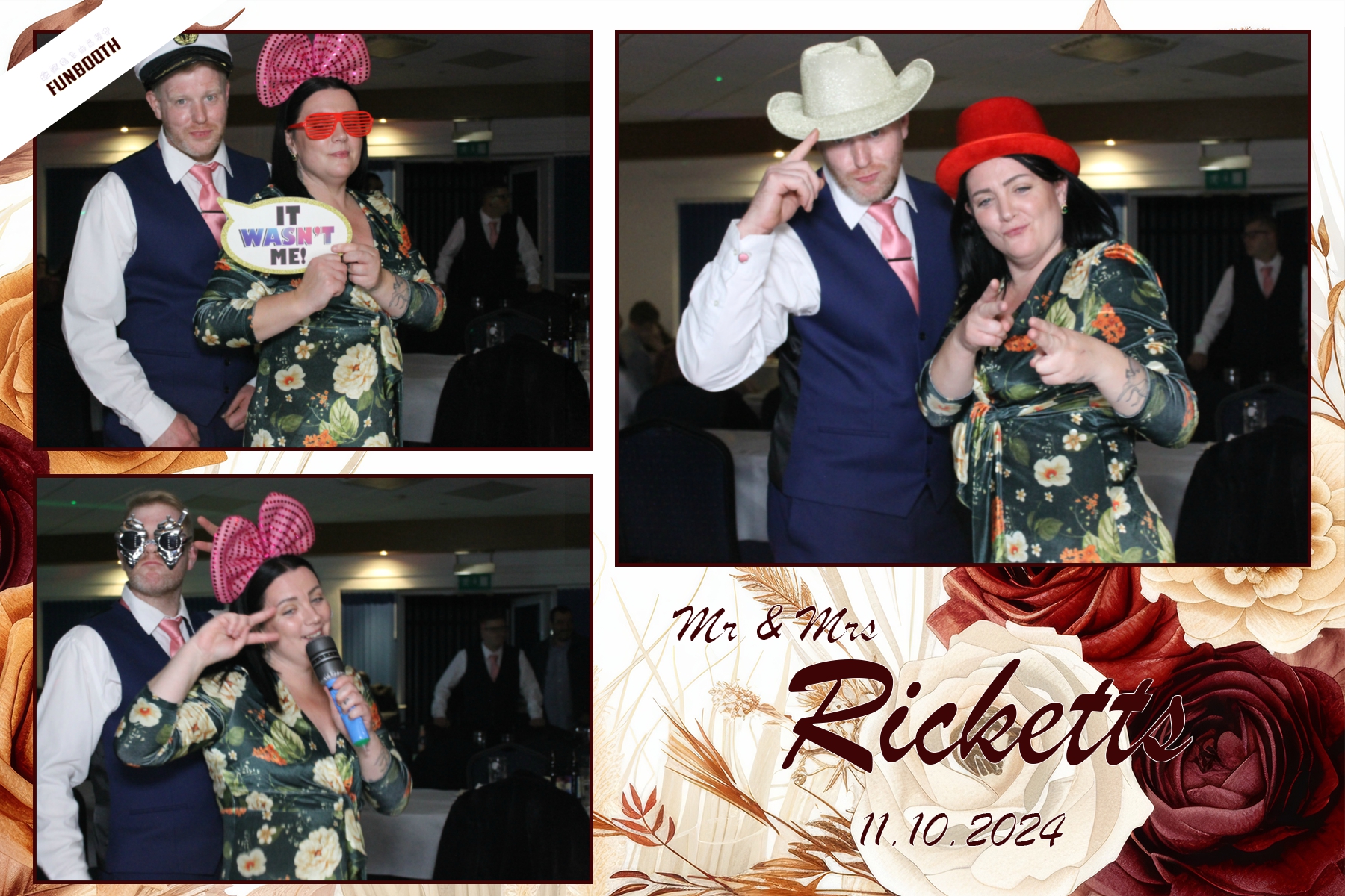 Mr & Mrs Ricketts | View more photos from the event at gallery.funbooth.uk.com/u/FunboothLTD1/Mr-Mrs-Ricketts