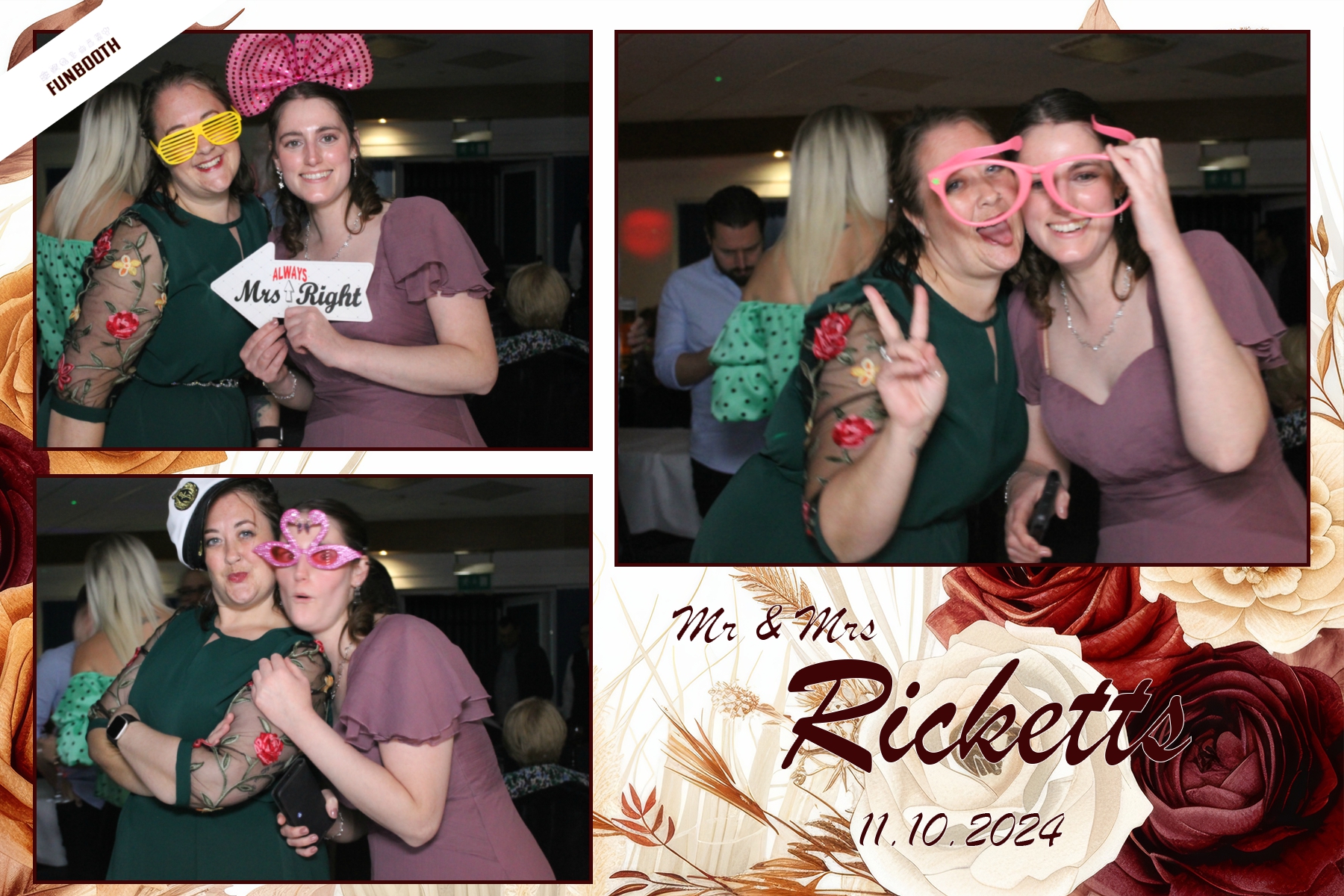 Mr & Mrs Ricketts | View more photos from the event at gallery.funbooth.uk.com/u/FunboothLTD1/Mr-Mrs-Ricketts