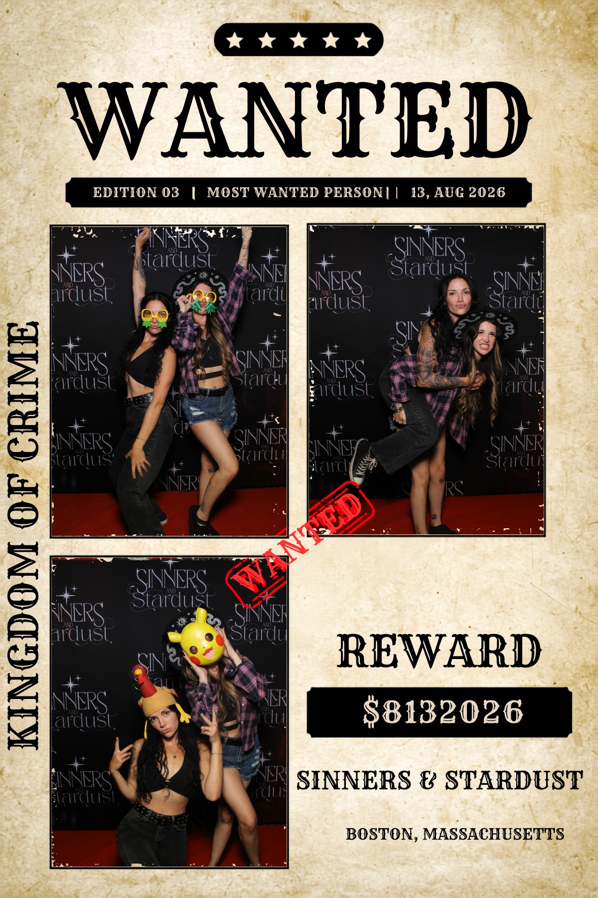 Sinner & Stardust | View more photos from the event at v1.boothgallery.com/u/HelloPhotoBoothRental/Sinner-Stardust