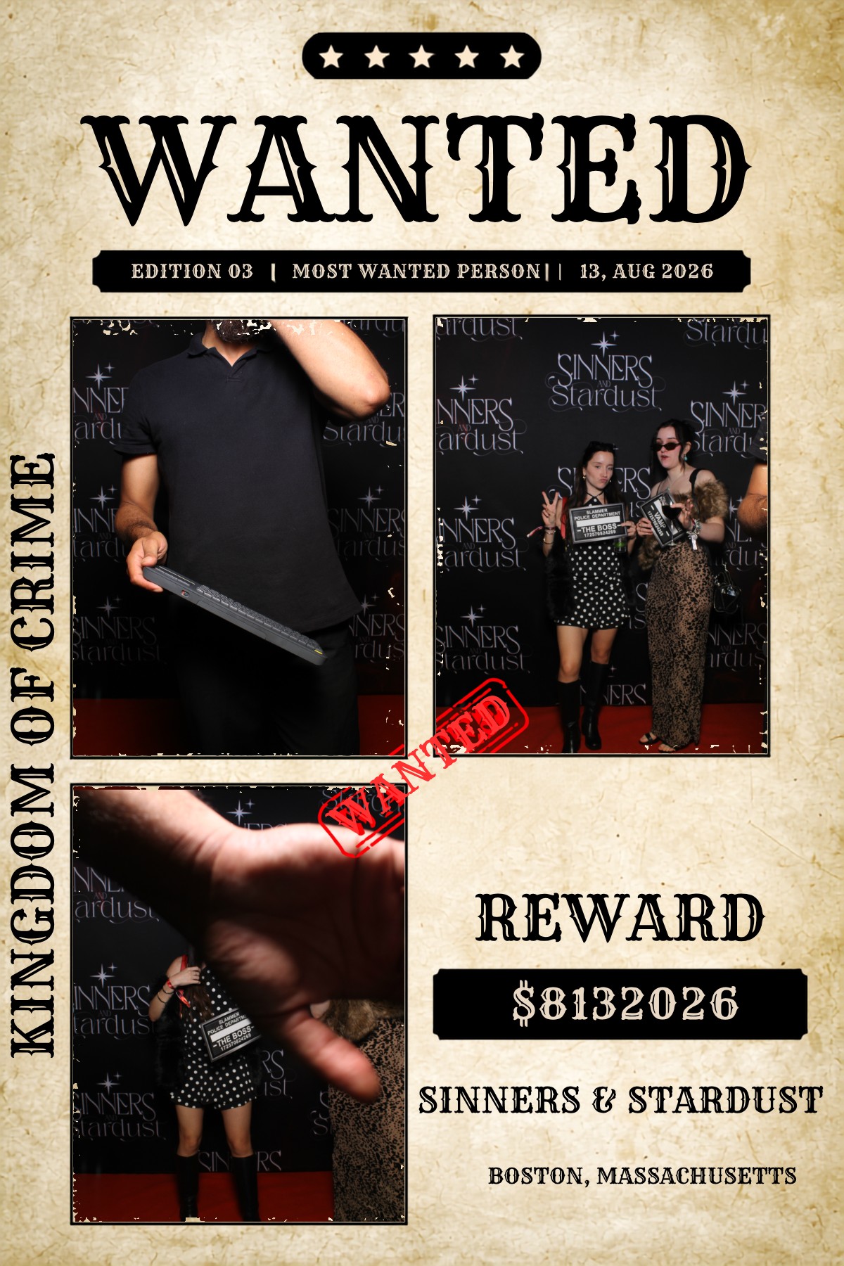 Sinner & Stardust | View more photos from the event at v1.boothgallery.com/u/HelloPhotoBoothRental/Sinner-Stardust