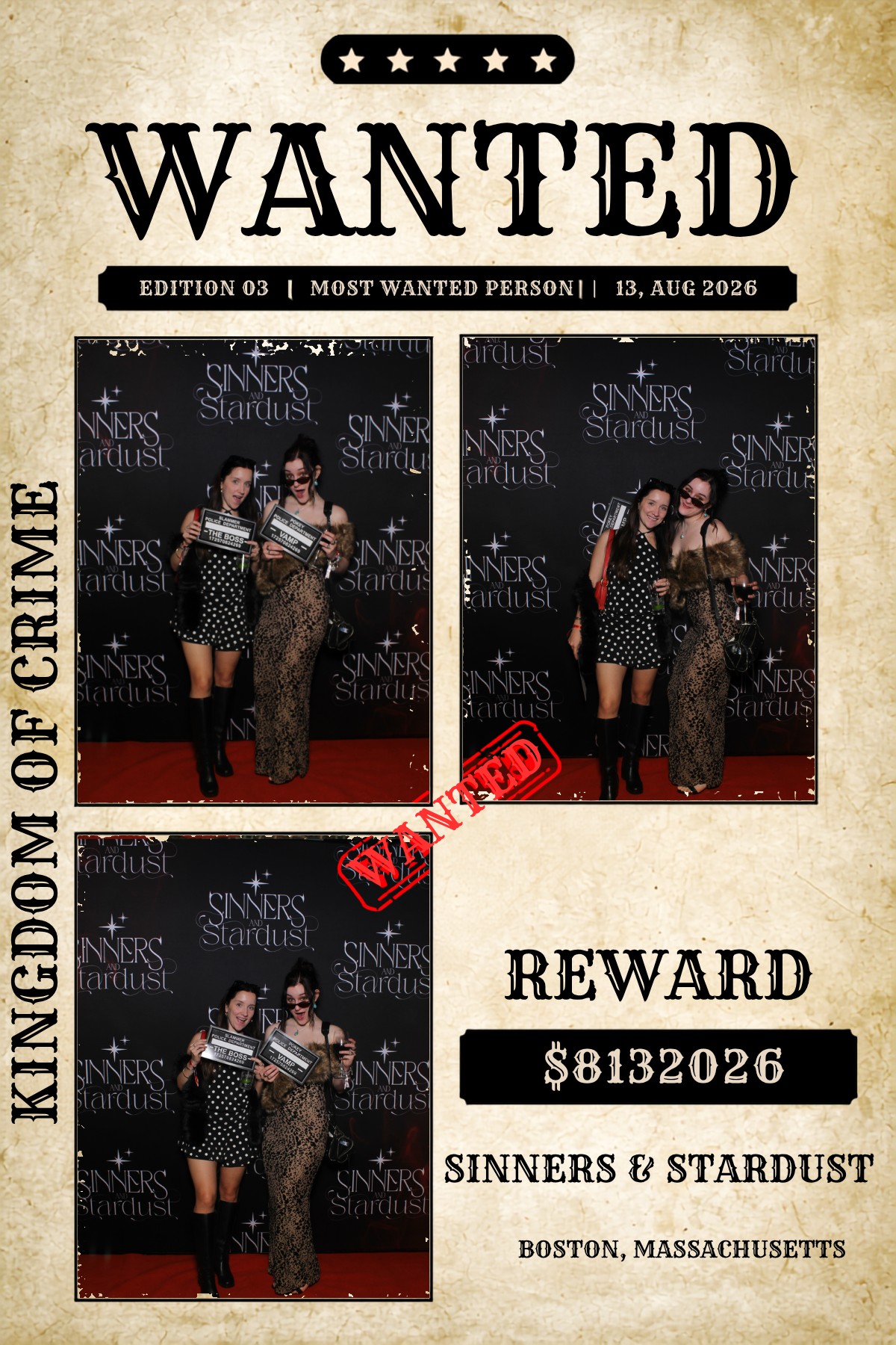 Sinner & Stardust | View more photos from the event at v1.boothgallery.com/u/HelloPhotoBoothRental/Sinner-Stardust
