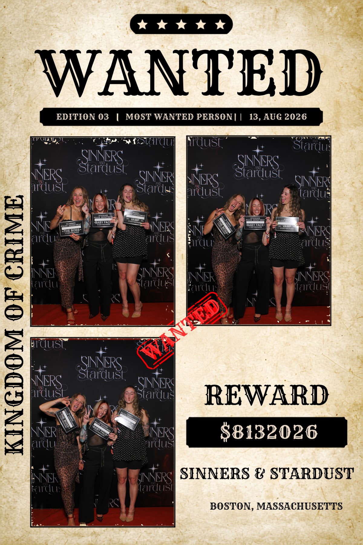 Sinner & Stardust | View more photos from the event at v1.boothgallery.com/u/HelloPhotoBoothRental/Sinner-Stardust