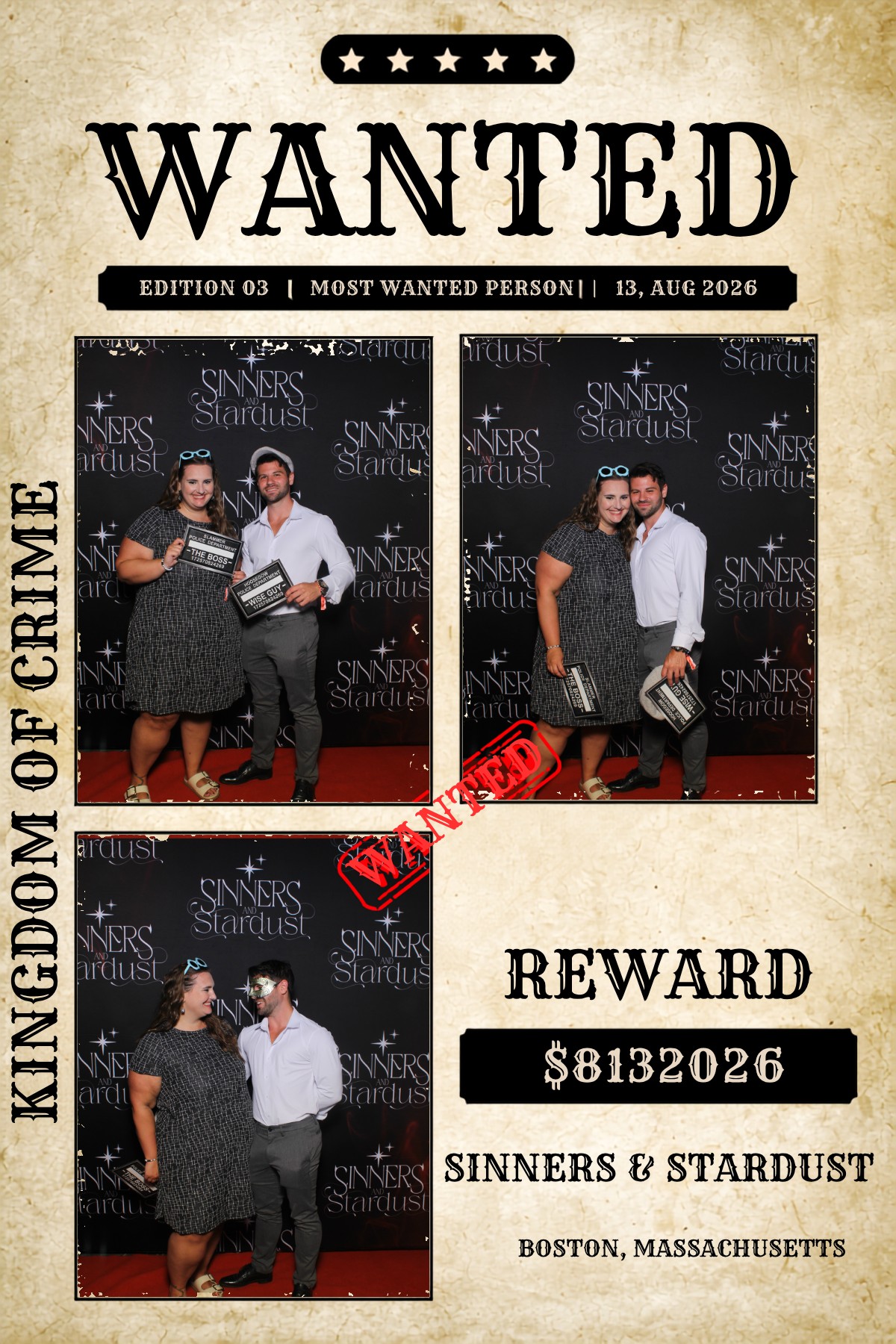 Sinner & Stardust | View more photos from the event at v1.boothgallery.com/u/HelloPhotoBoothRental/Sinner-Stardust
