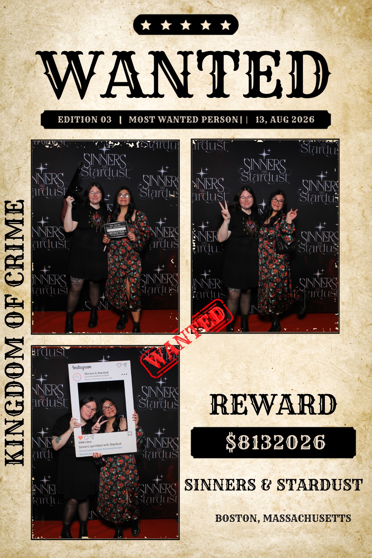 Sinner & Stardust | View more photos from the event at v1.boothgallery.com/u/HelloPhotoBoothRental/Sinner-Stardust