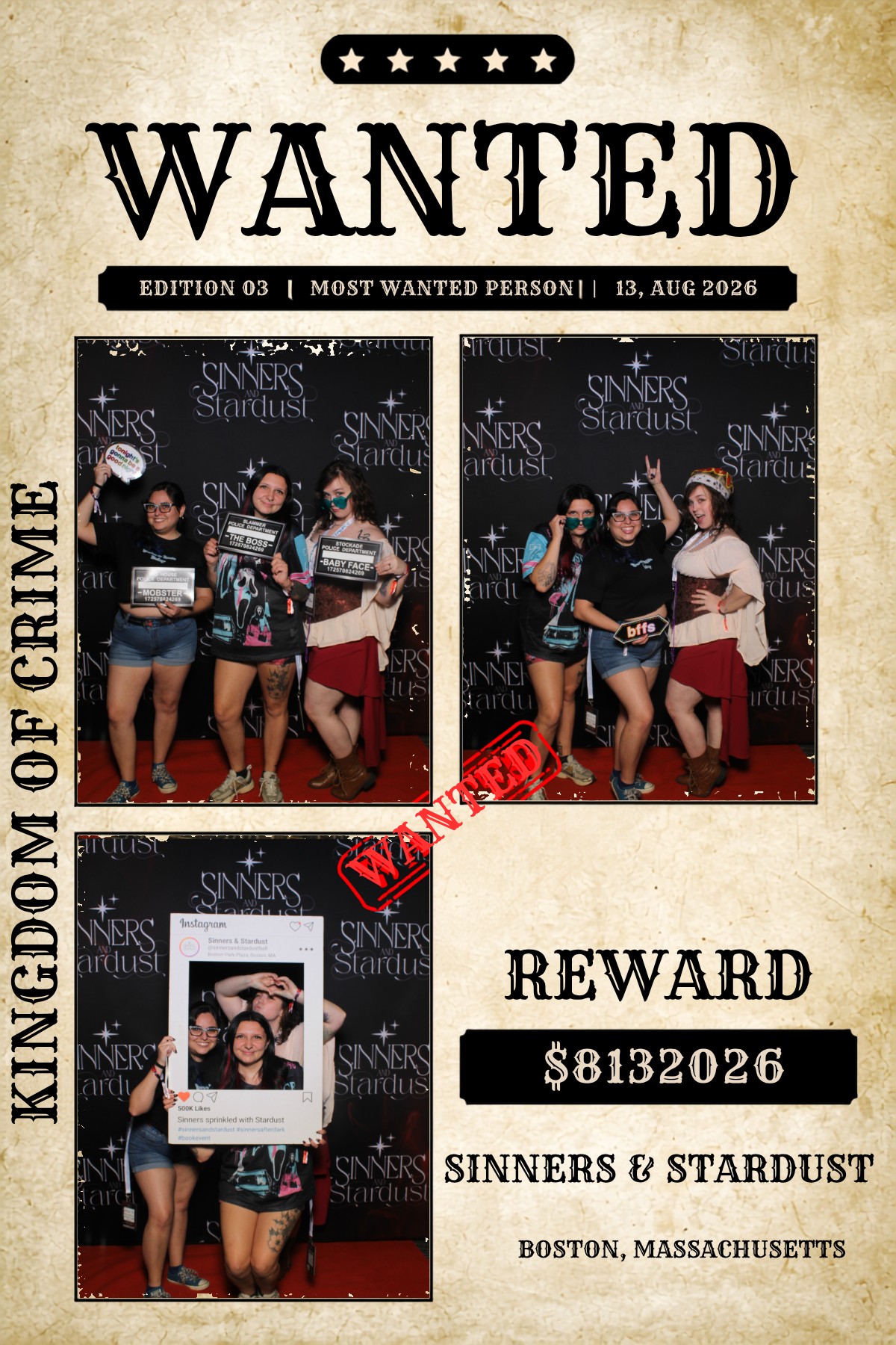Sinner & Stardust | View more photos from the event at v1.boothgallery.com/u/HelloPhotoBoothRental/Sinner-Stardust