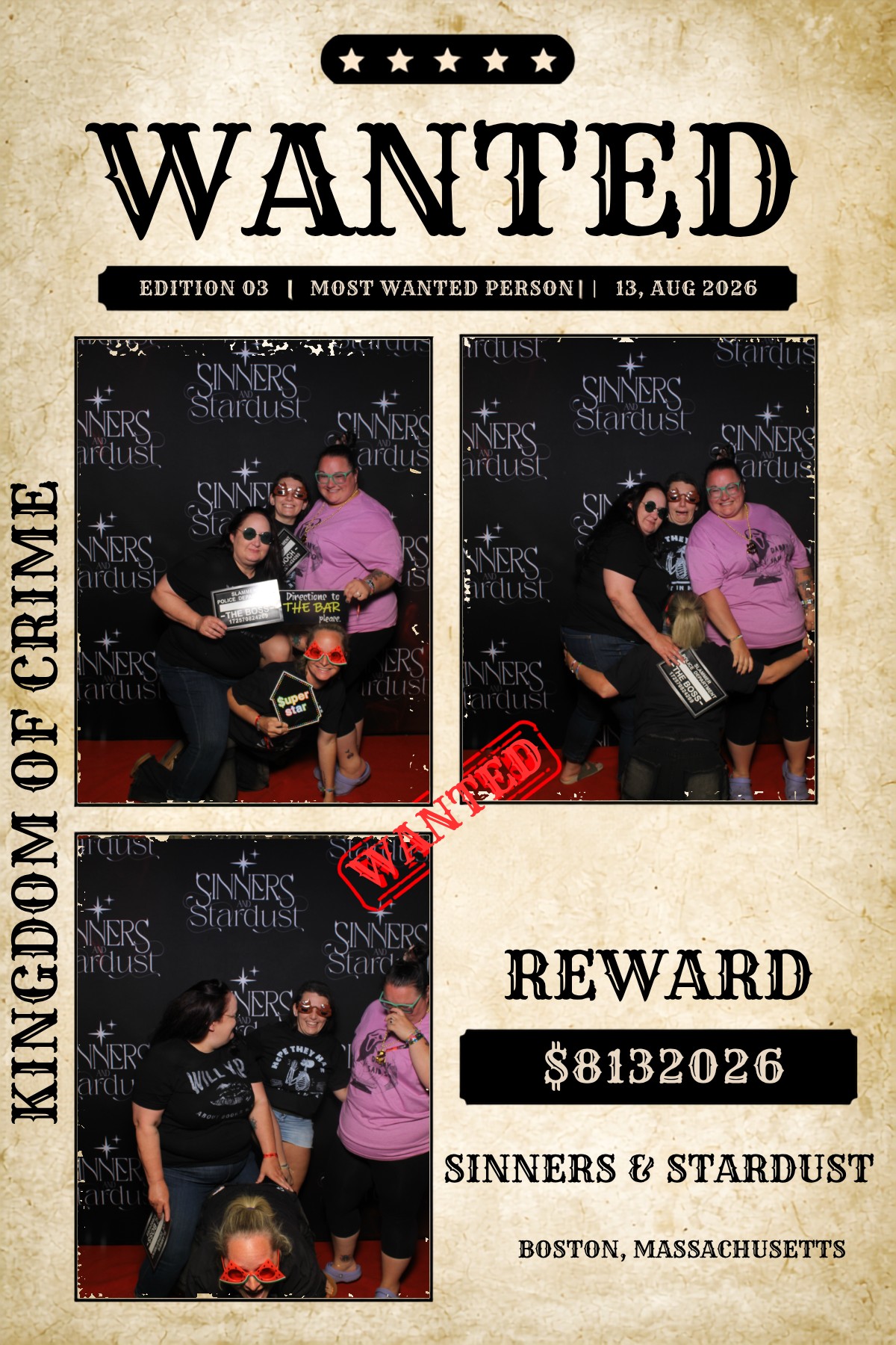 Sinner & Stardust | View more photos from the event at v1.boothgallery.com/u/HelloPhotoBoothRental/Sinner-Stardust