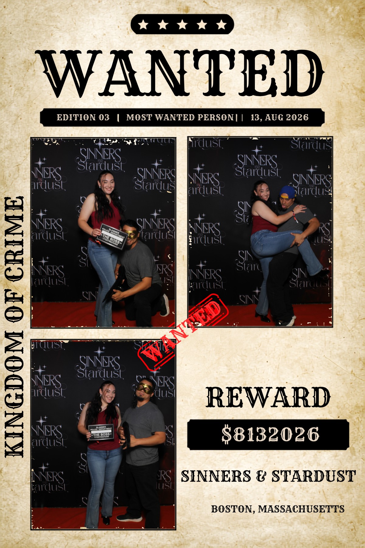 Sinner & Stardust | View more photos from the event at v1.boothgallery.com/u/HelloPhotoBoothRental/Sinner-Stardust