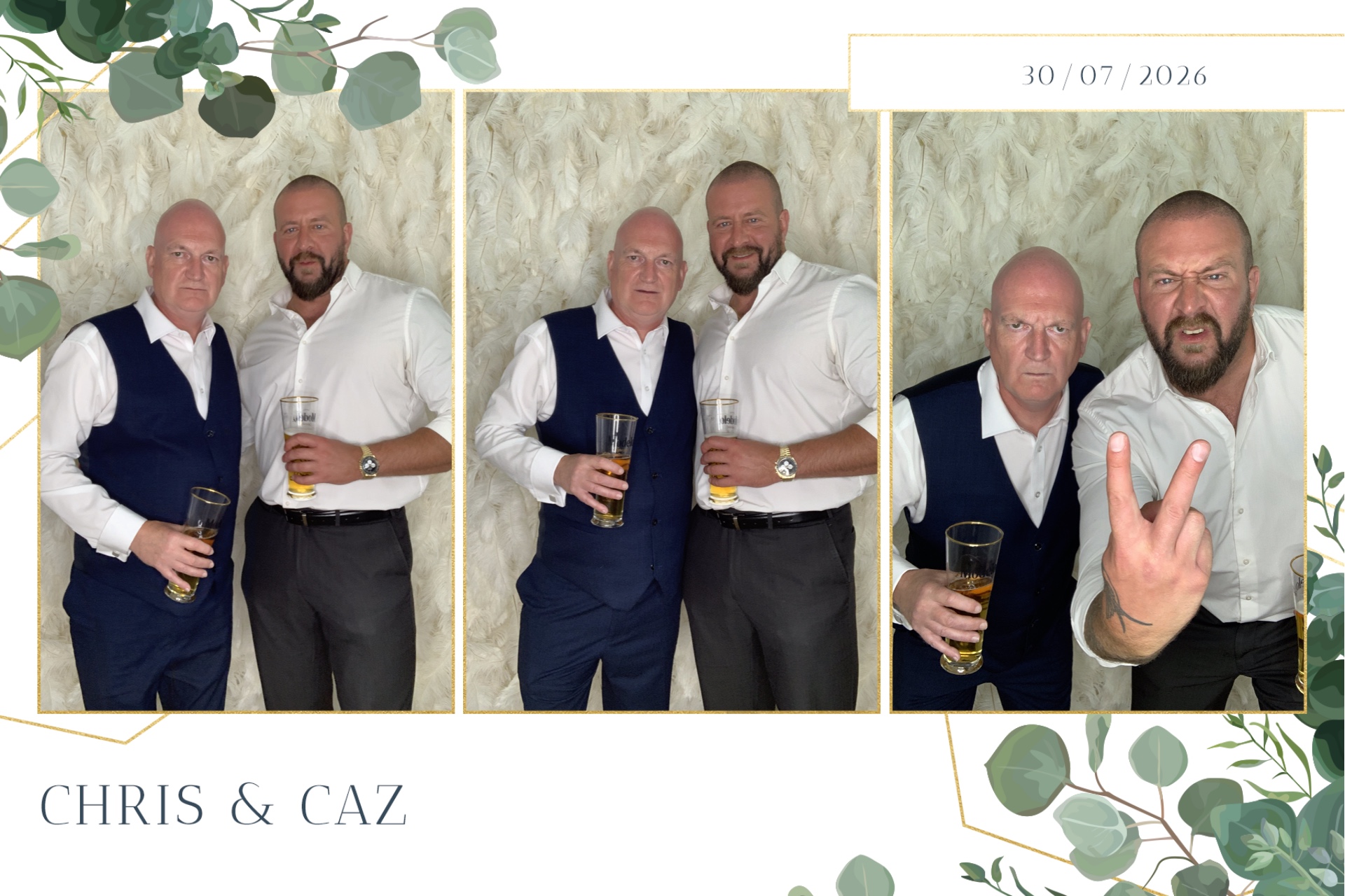 Caz & Chris photo booth images  | View more photos from the event at gallery.magicimages.uk/u/MagicImages/Caz-Chris-photo-booth-images