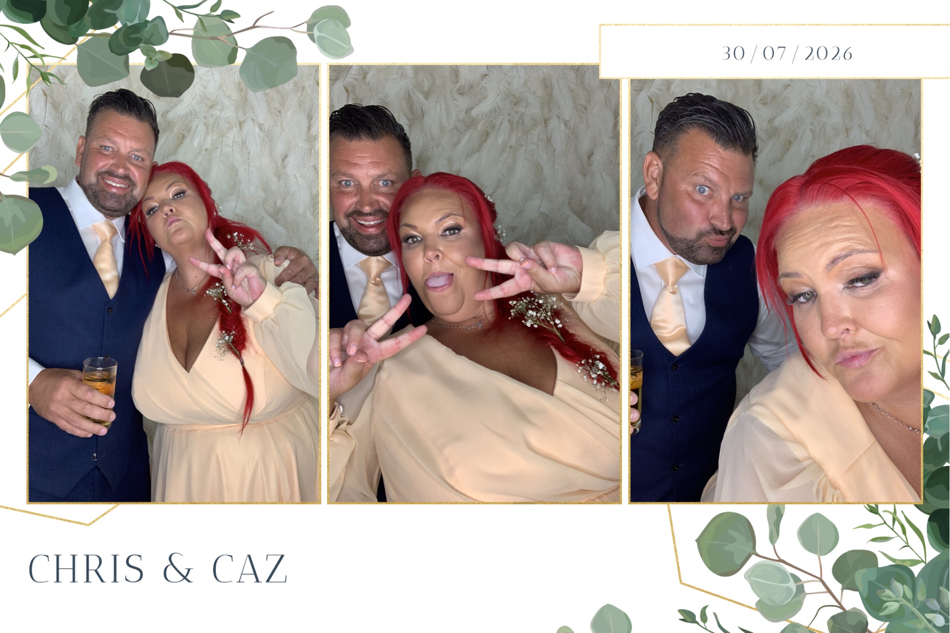 Caz & Chris photo booth images  | View more photos from the event at gallery.magicimages.uk/u/MagicImages/Caz-Chris-photo-booth-images