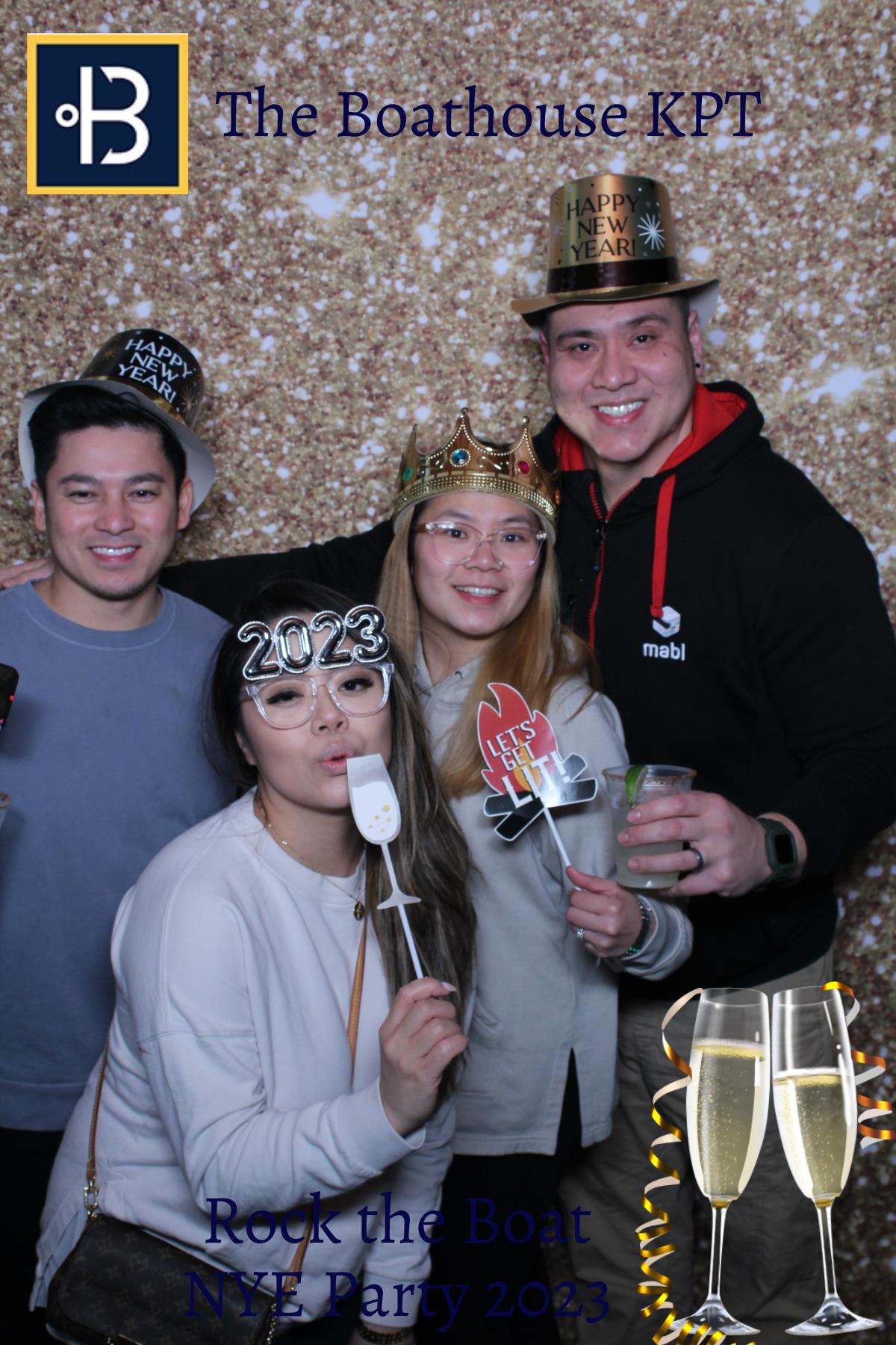 The Boathouse Restaurant Rock the Boat NYE Party 2023 | View more photos from the event at gallery.mainemagicmirror.com/u/MaineMagicMirror/The-Boathouse-Restaurant-Rock-the-Boat-NYE-Party-2023