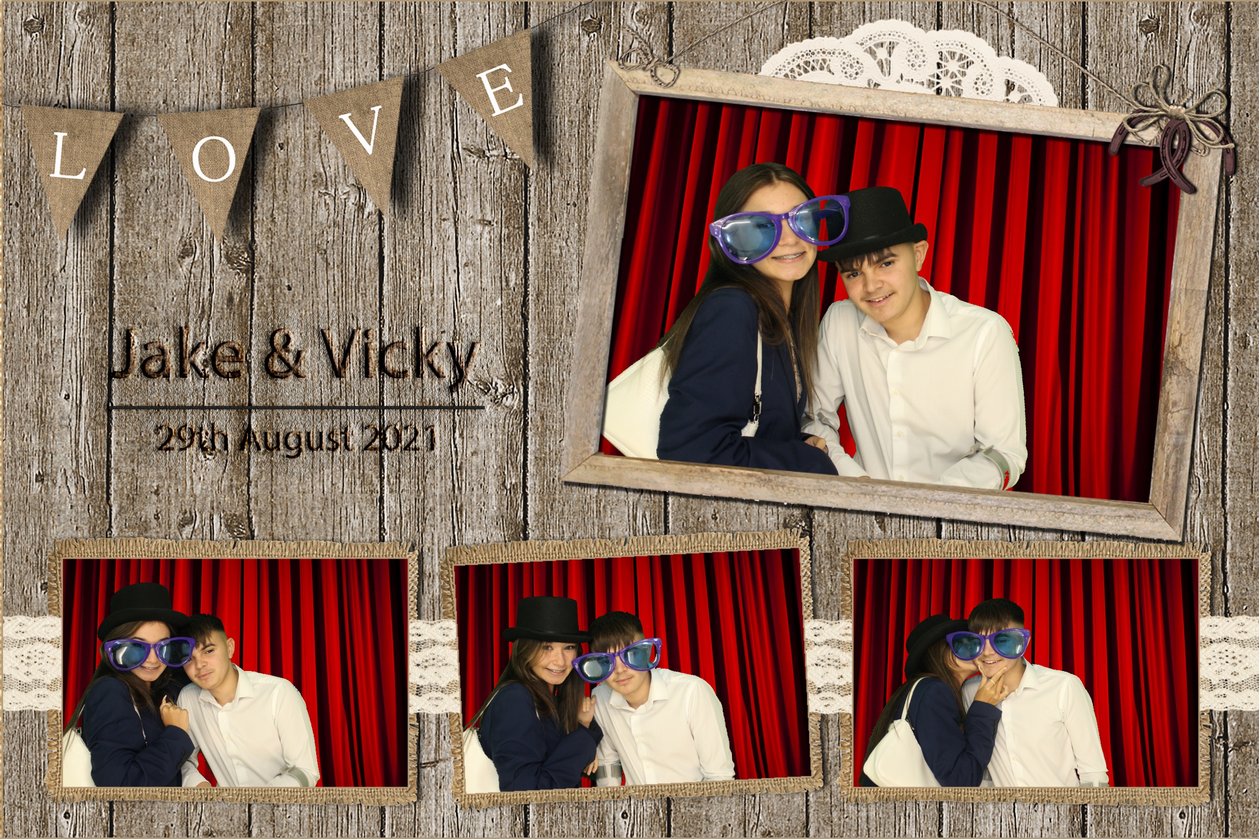 Jake & Vicky | View more photos from the event at images.mobile-photo-booth.com/u/MobilePhotoBoothUK/Jake-Vicky