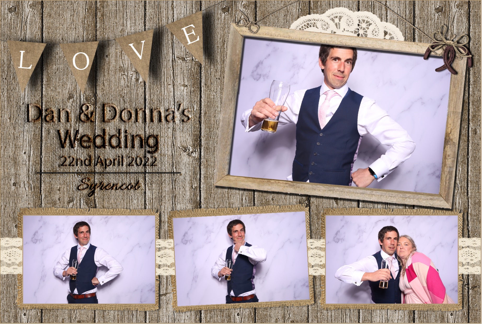 Dan & Donna | View more photos from the event at images.mobile-photo-booth.com/u/MobilePhotoBoothUK/Dan-Donna