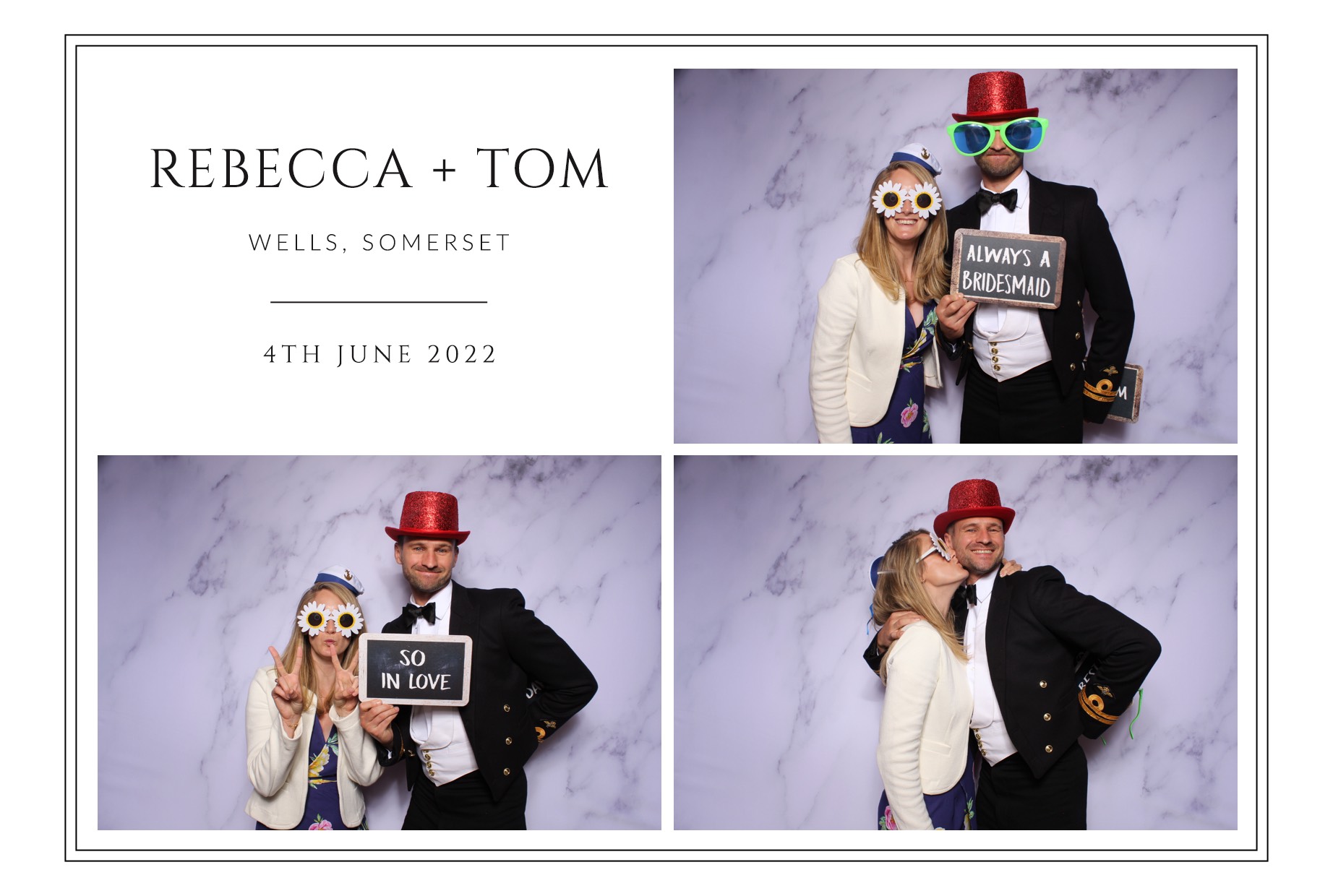 Rebecca and Tom | View more photos from the event at images.mobile-photo-booth.com/u/MobilePhotoBoothUK/Rebecca-and-Tom