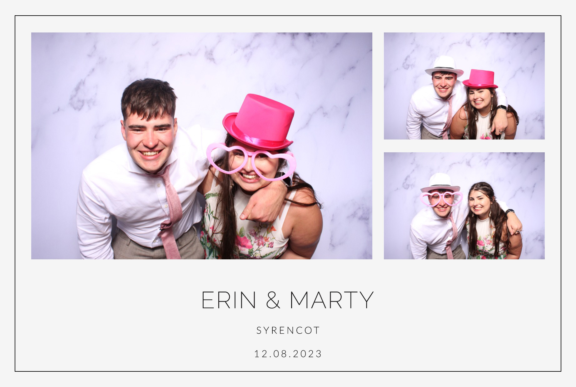 Erin & Marty | View more photos from the event at images.mobile-photo-booth.com/u/MobilePhotoBoothUK/Erin-Marty