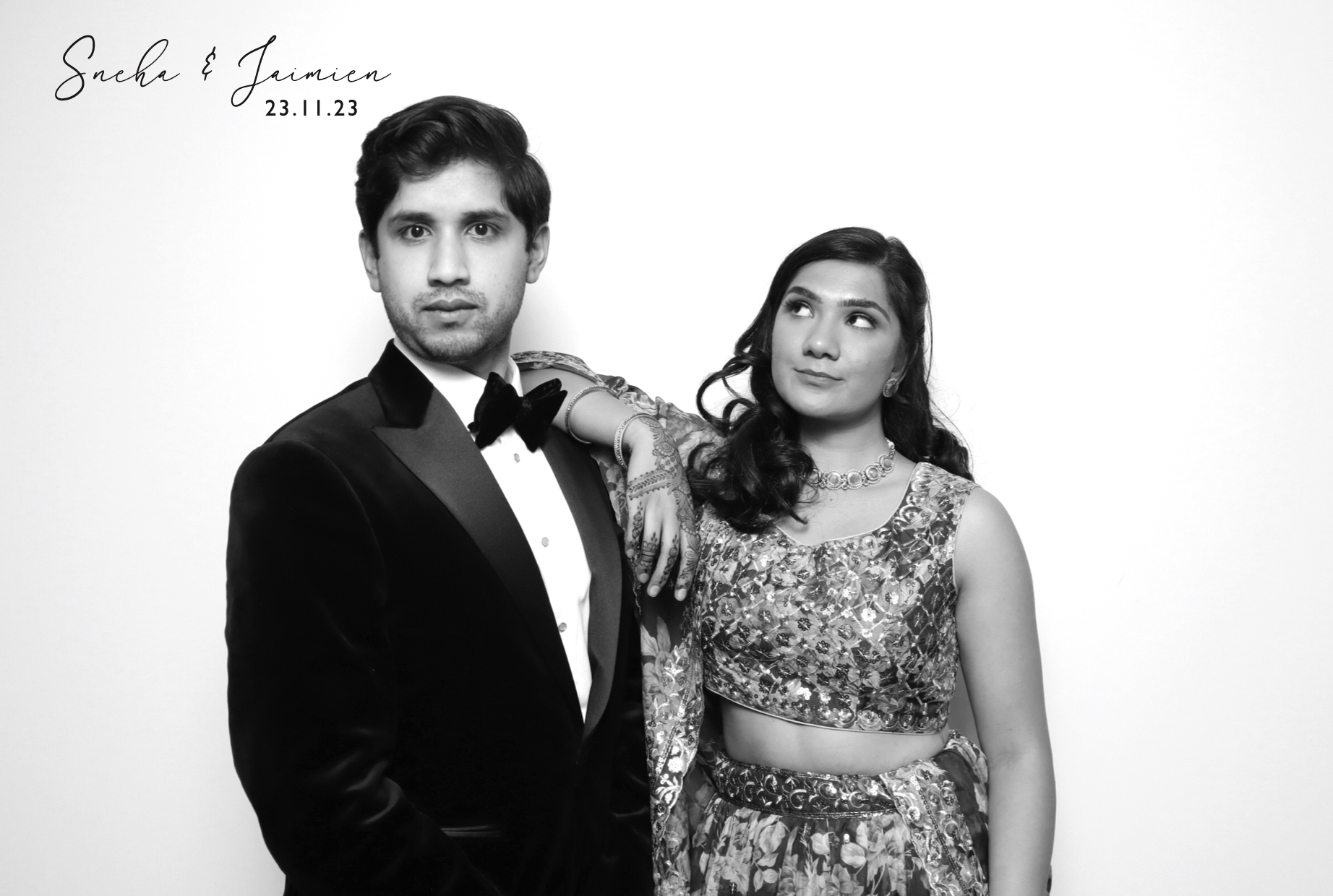 Sneha & Jaimien | View more photos from the event at images.mobile-photo-booth.com/u/MobilePhotoBoothUK/Sneha-Jaimien