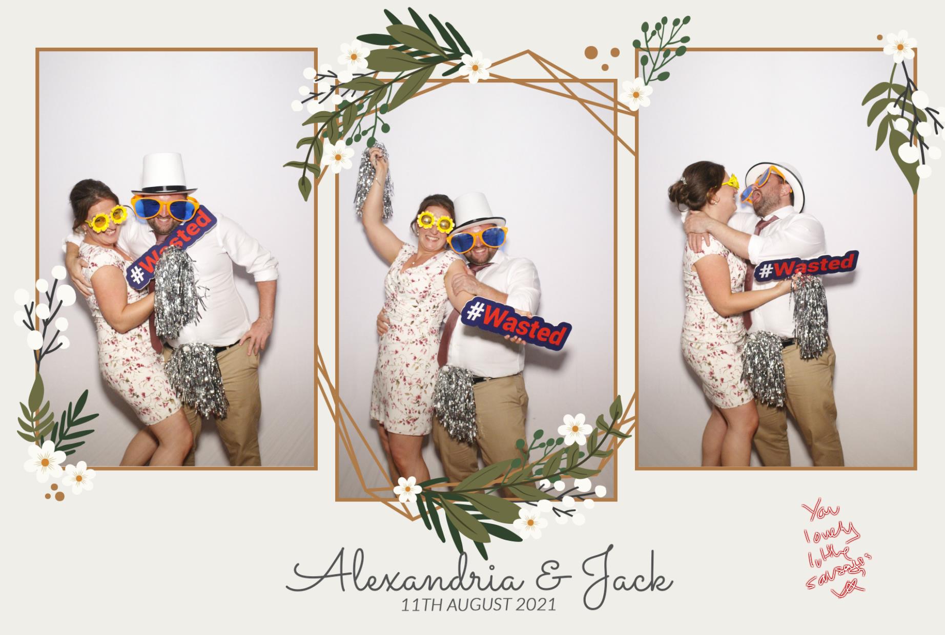 Alexandria & Jack's Wedding | View more photos from the event at gallery.myphotoboothexperience.co.uk/u/MyPhotoBoothExperienceLtd/Alexandria-Jacks-Wedding