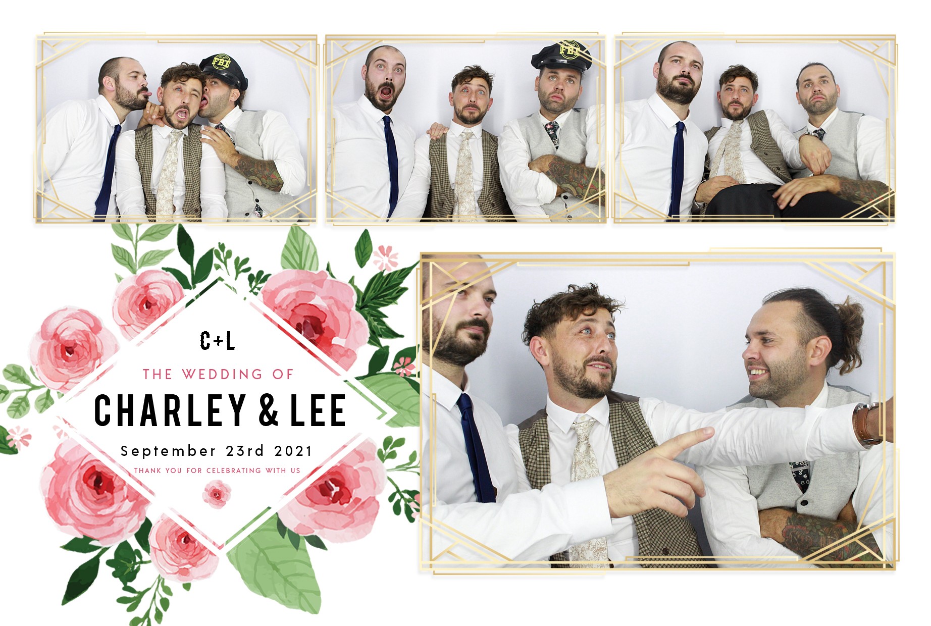 Charley and Lee's Wedding  | View more photos from the event at gallery.myphotoboothexperience.co.uk/u/MyPhotoBoothExperienceLtd/Charley-and-Lees-Wedding