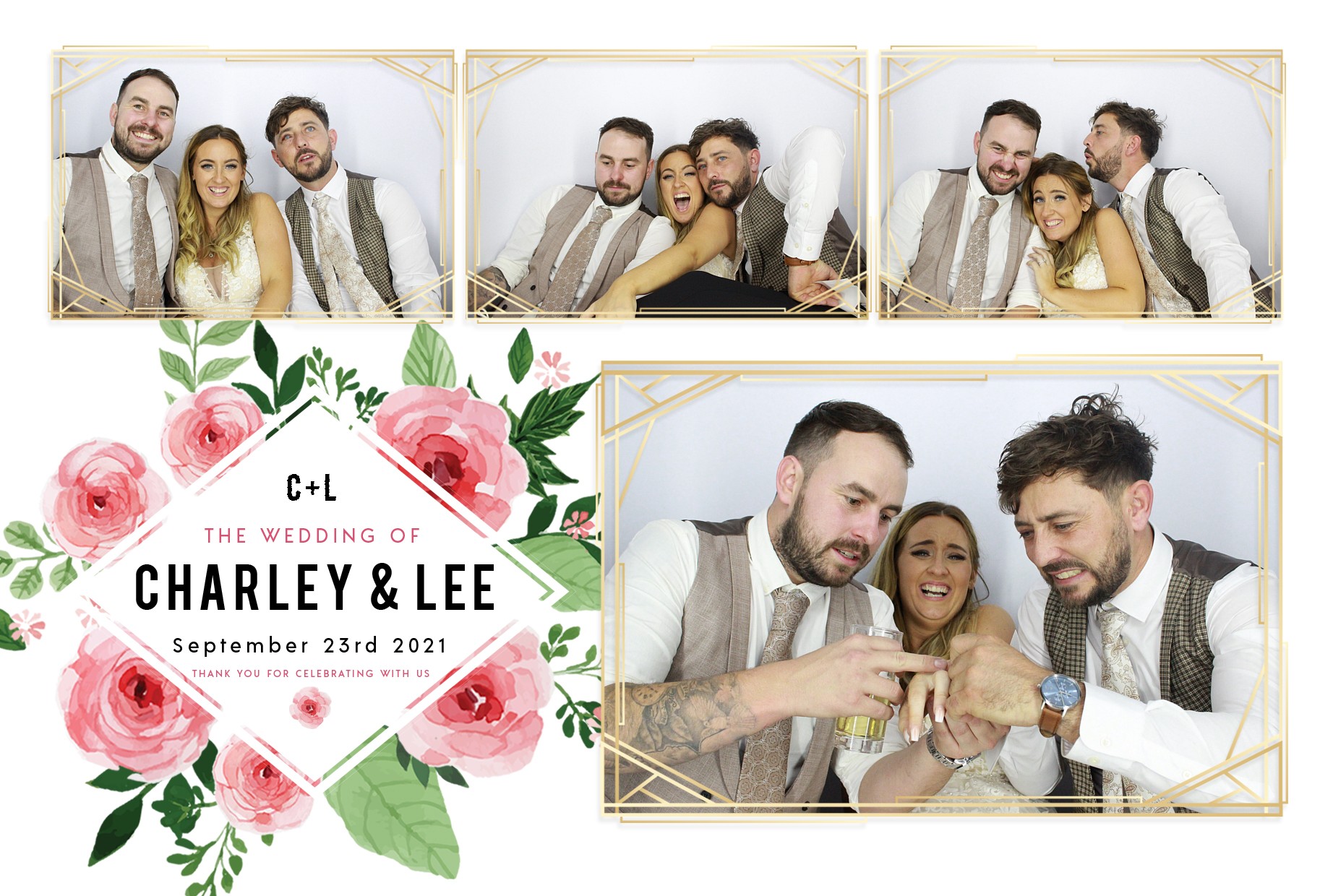 Charley and Lee's Wedding  | View more photos from the event at gallery.myphotoboothexperience.co.uk/u/MyPhotoBoothExperienceLtd/Charley-and-Lees-Wedding