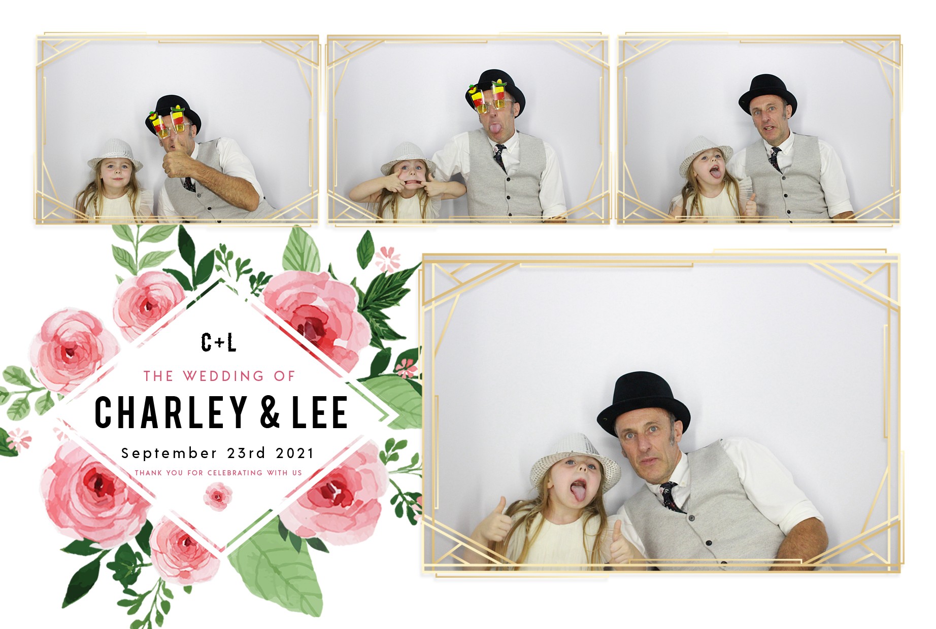 Charley and Lee's Wedding  | View more photos from the event at gallery.myphotoboothexperience.co.uk/u/MyPhotoBoothExperienceLtd/Charley-and-Lees-Wedding