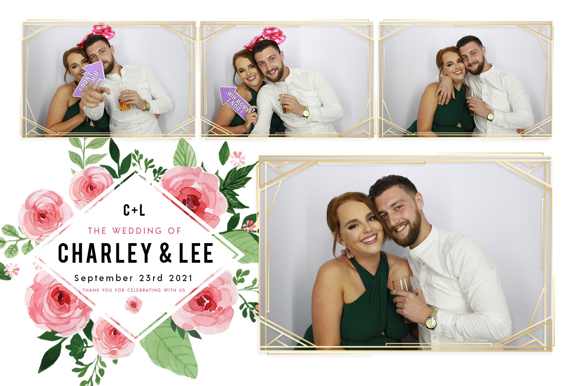 Charley and Lee's Wedding  | View more photos from the event at gallery.myphotoboothexperience.co.uk/u/MyPhotoBoothExperienceLtd/Charley-and-Lees-Wedding
