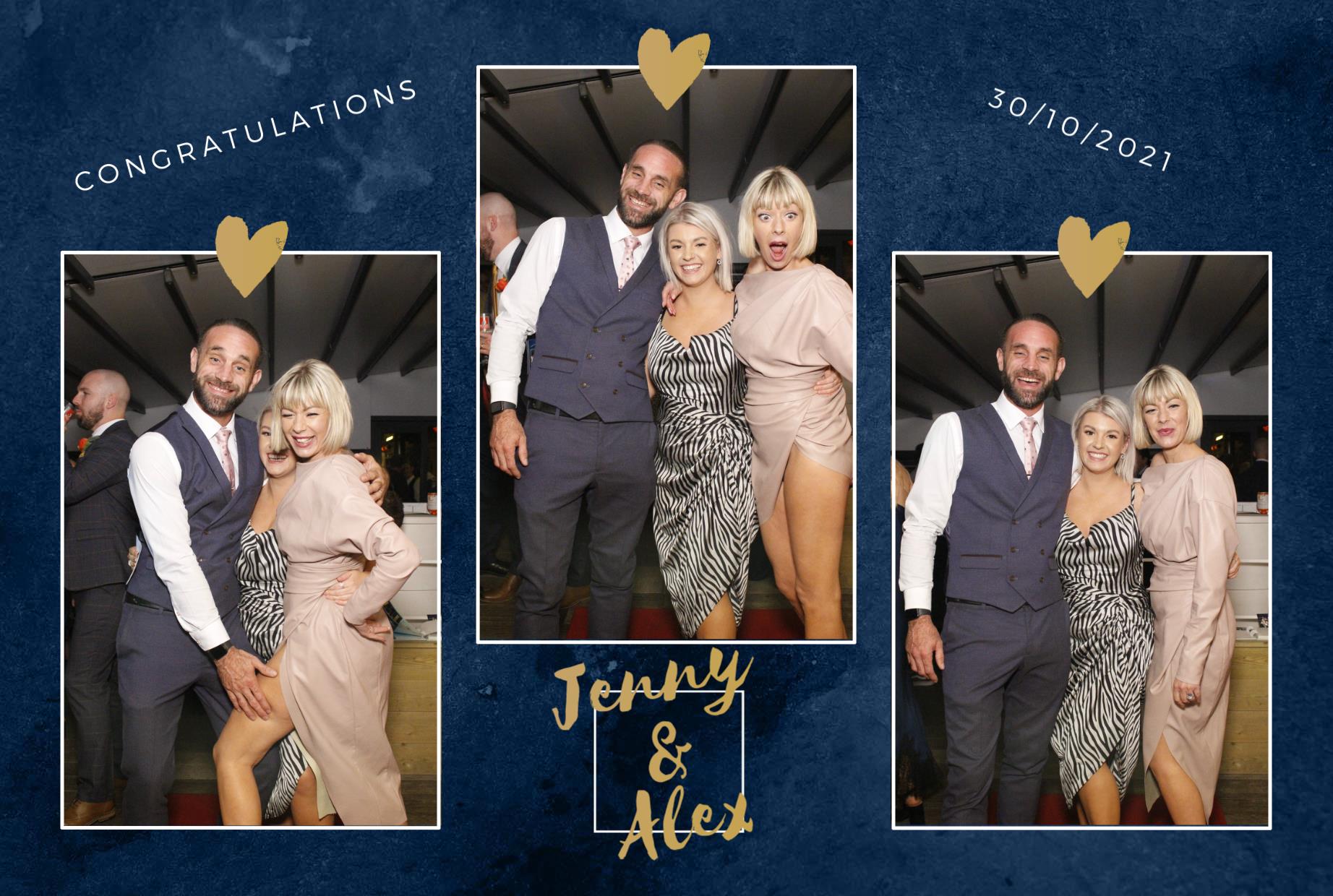 Jenny and Alex's Wedding  | View more photos from the event at gallery.myphotoboothexperience.co.uk/u/MyPhotoBoothExperienceLtd/Jenny-and-Alexs-Wedding