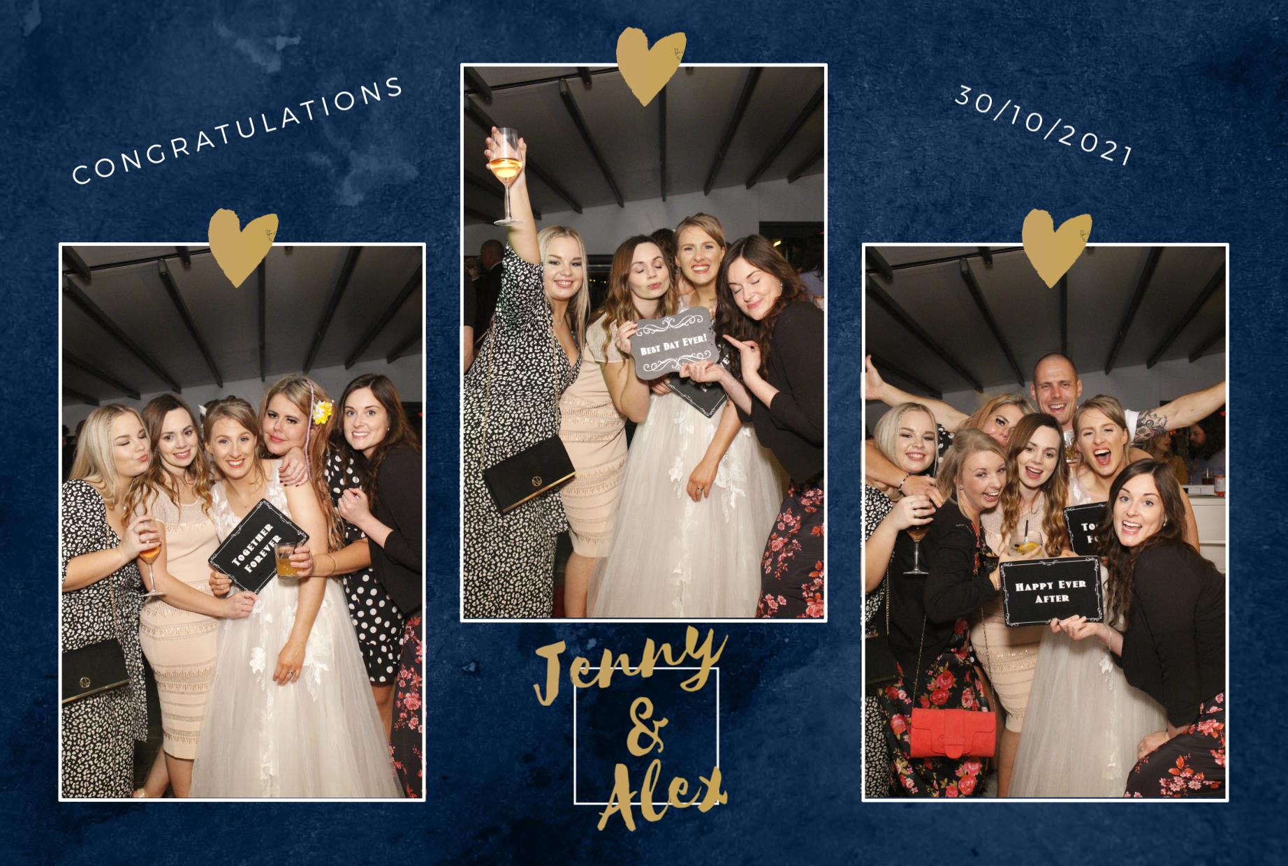 Jenny and Alex's Wedding  | View more photos from the event at gallery.myphotoboothexperience.co.uk/u/MyPhotoBoothExperienceLtd/Jenny-and-Alexs-Wedding