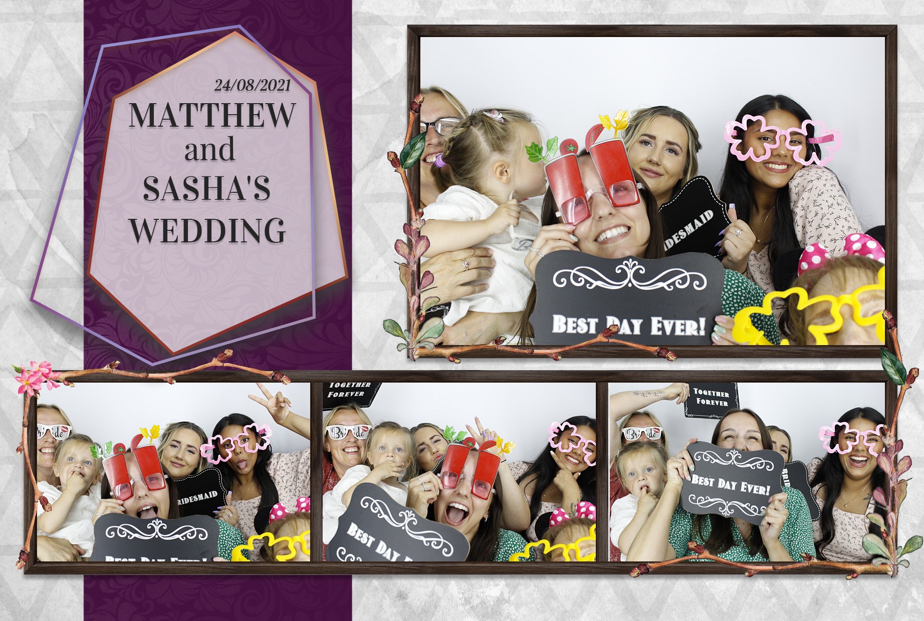 Matthew and Sasha's Wedding  | View more photos from the event at gallery.myphotoboothexperience.co.uk/u/MyPhotoBoothExperienceLtd/Matthew-and-Sashas-Wedding