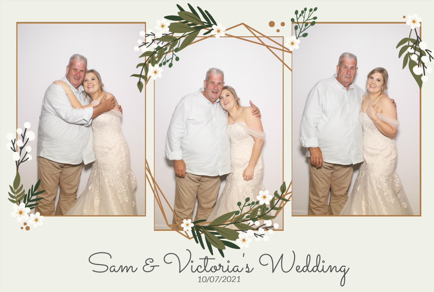 Sam &  Victoria's Wedding | View more photos from the event at gallery.myphotoboothexperience.co.uk/u/MyPhotoBoothExperienceLtd/Sam-Victorias-Wedding