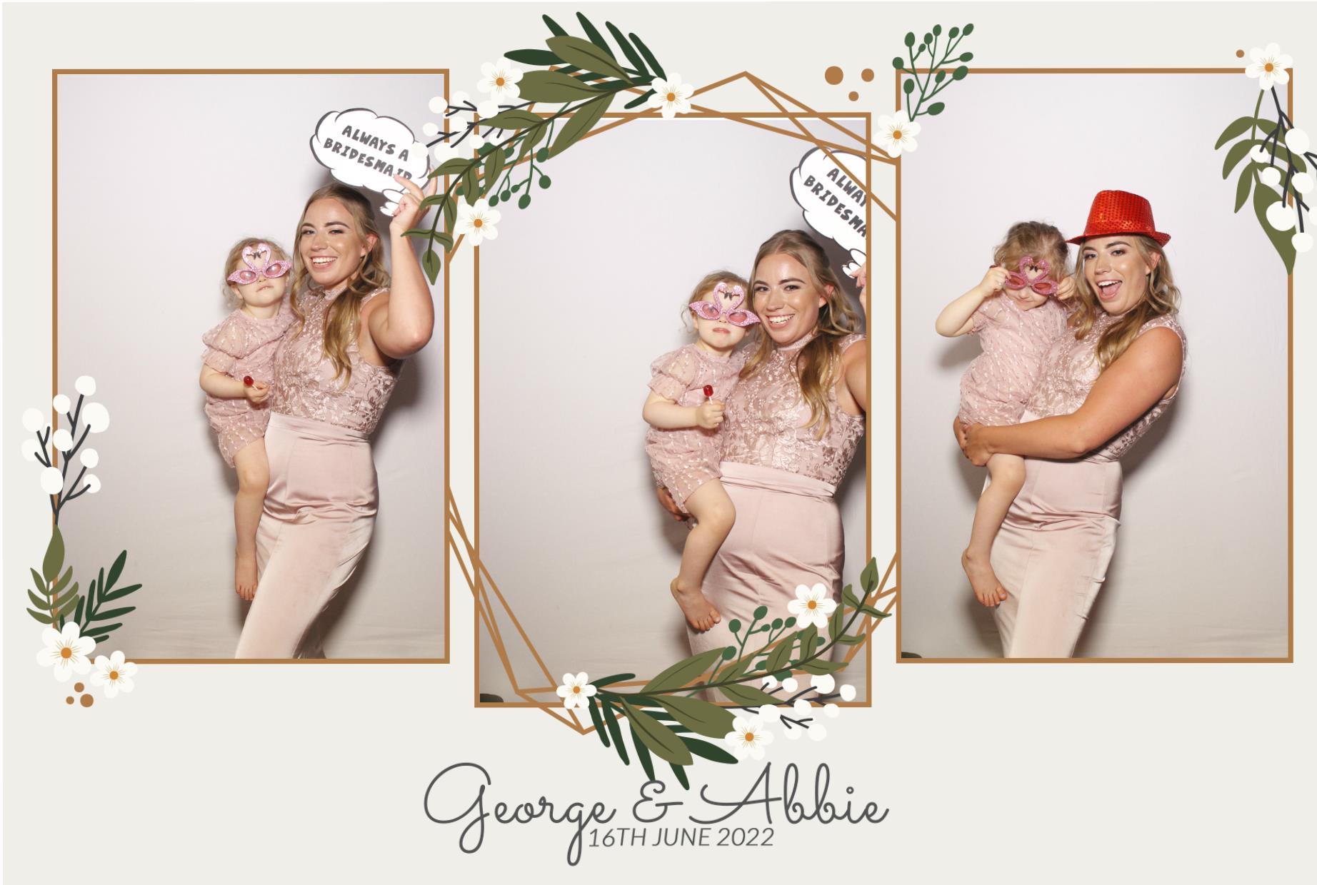 Abbie & George's Wedding  | View more photos from the event at gallery.myphotoboothexperience.co.uk/u/MyPhotoBoothExperienceLtd/Abbie-Georges-Wedding