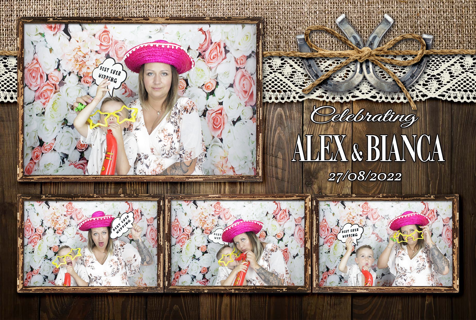 Alex & Bianca's Wedding  | View more photos from the event at gallery.myphotoboothexperience.co.uk/u/MyPhotoBoothExperienceLtd/Alex-Biancas-Wedding