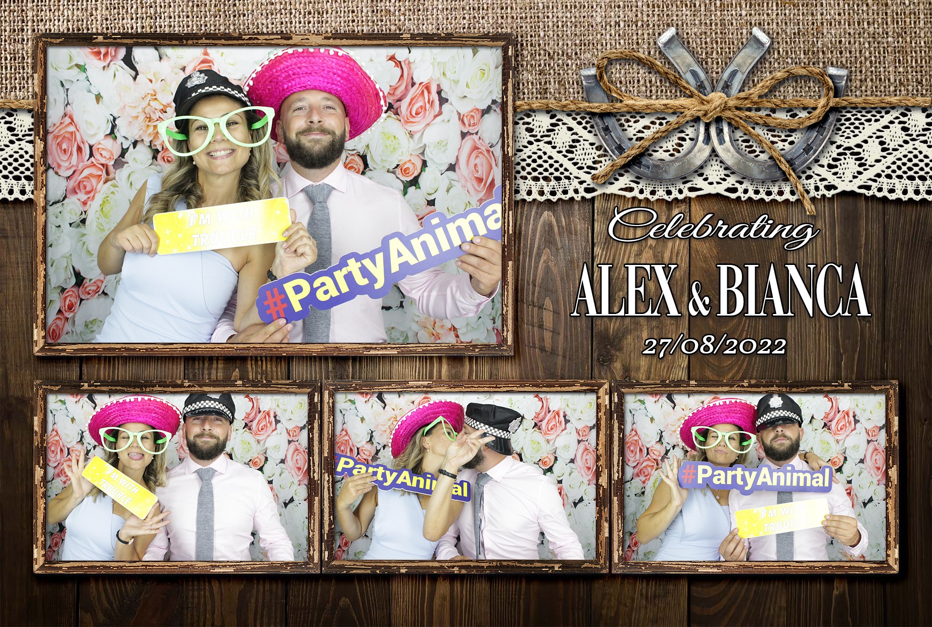 Alex & Bianca's Wedding  | View more photos from the event at gallery.myphotoboothexperience.co.uk/u/MyPhotoBoothExperienceLtd/Alex-Biancas-Wedding